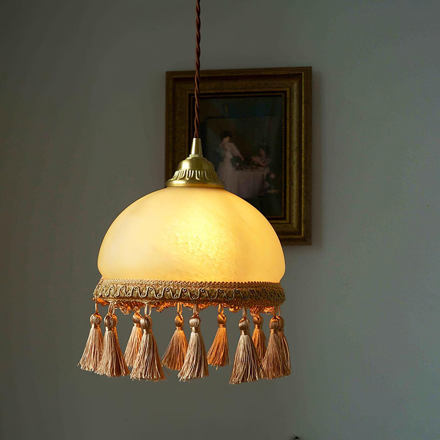French Tassels Brass Pendant Light - Letslighting