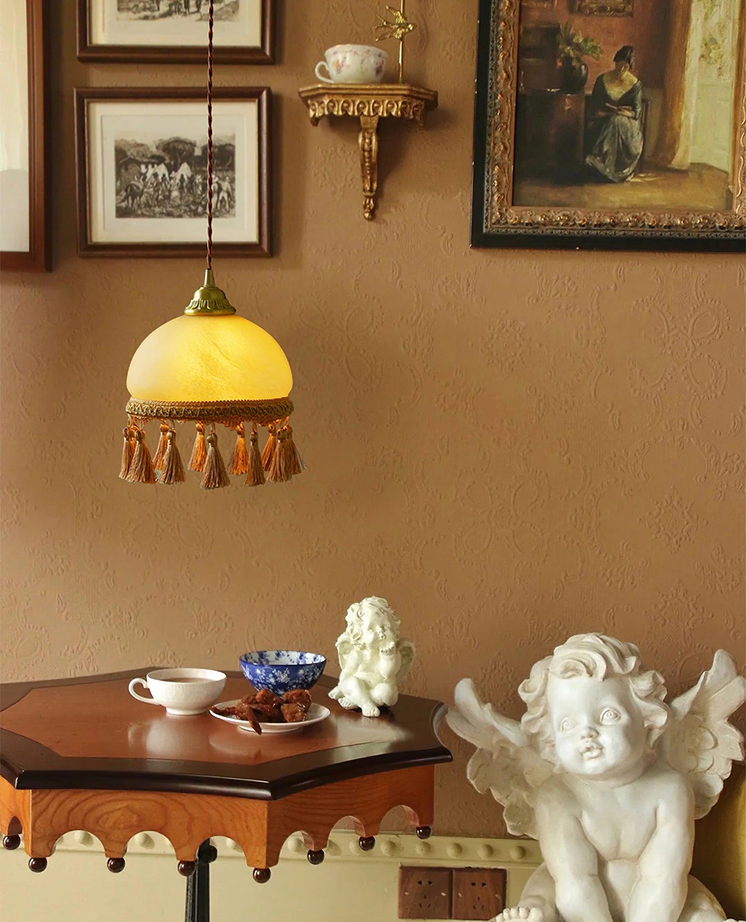 French Tassels Brass Pendant Light - Letslighting