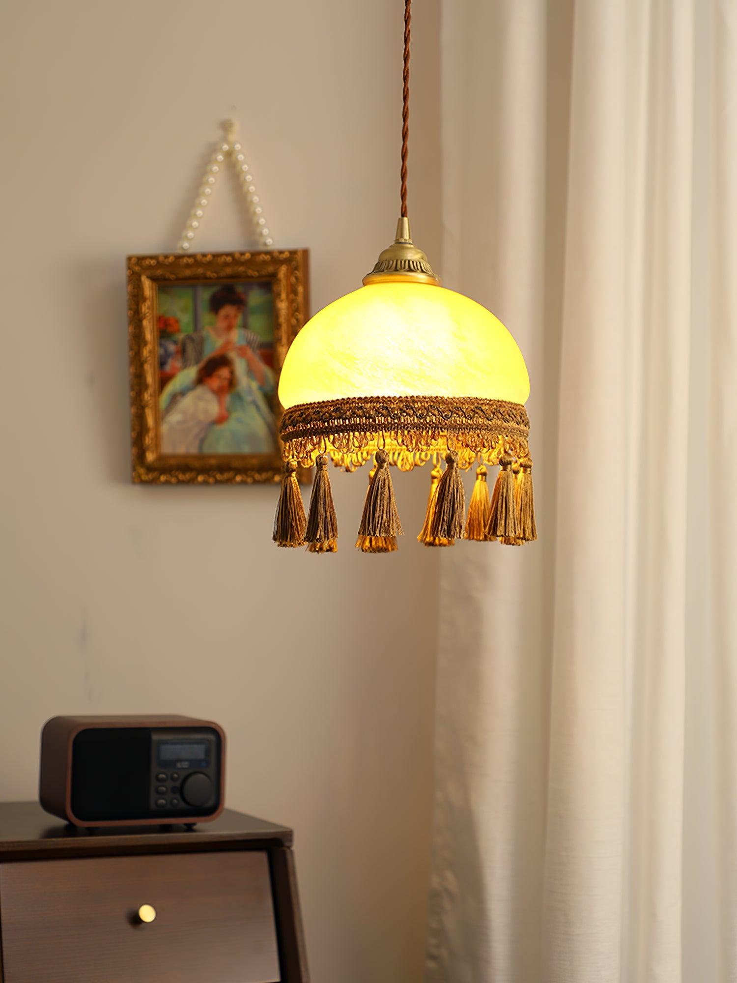French Tassels Brass Pendant Light - Letslighting