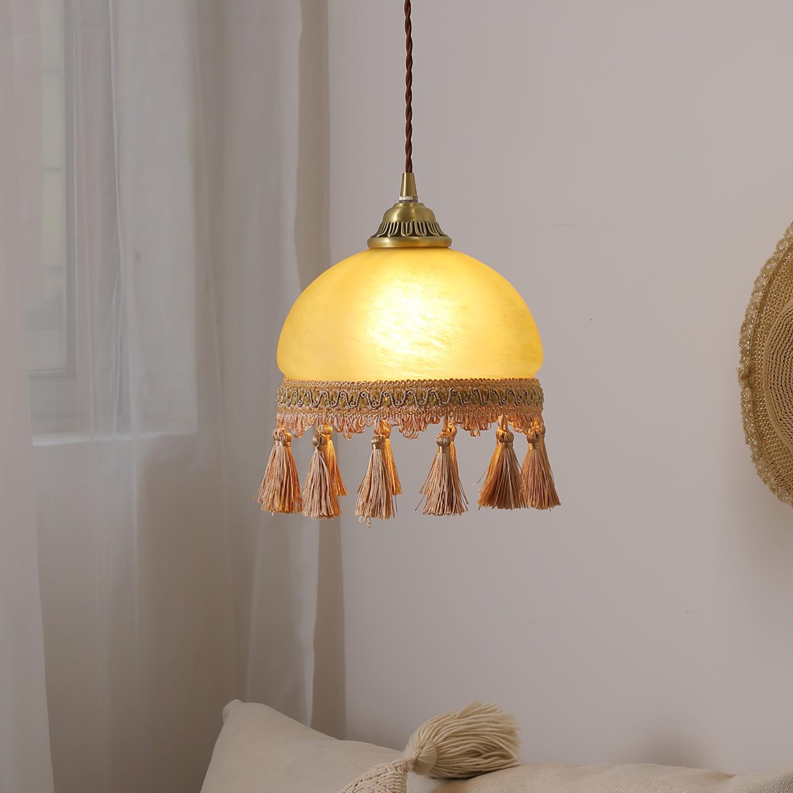 French Tassels Brass Pendant Light - Letslighting