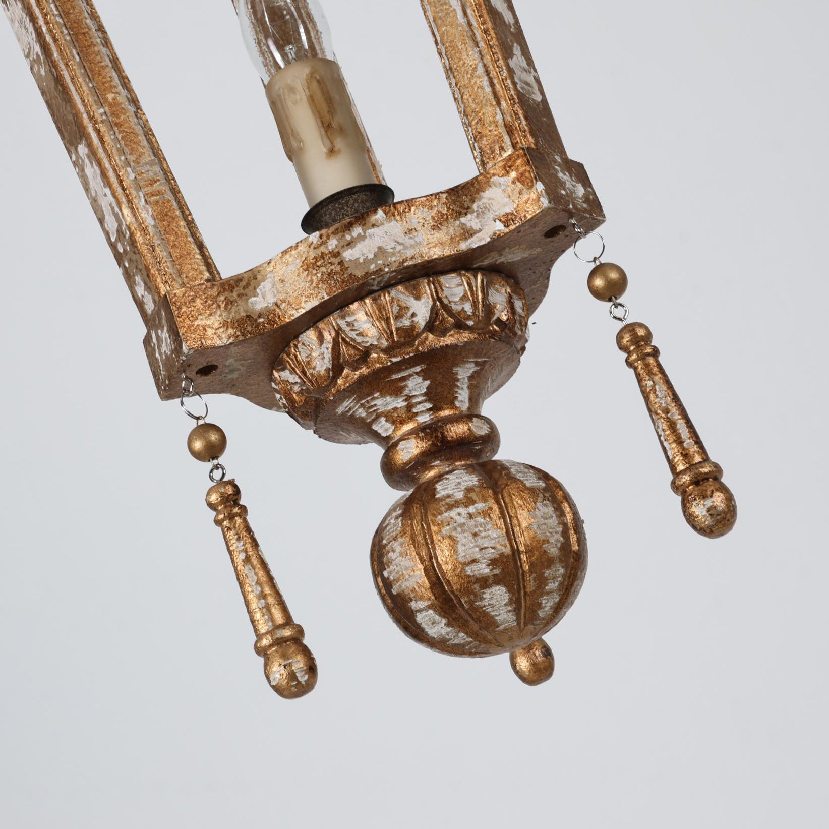 Nylire Individual Creativity Woodcarving Lantern Pendant Lamp - Lamp Copper