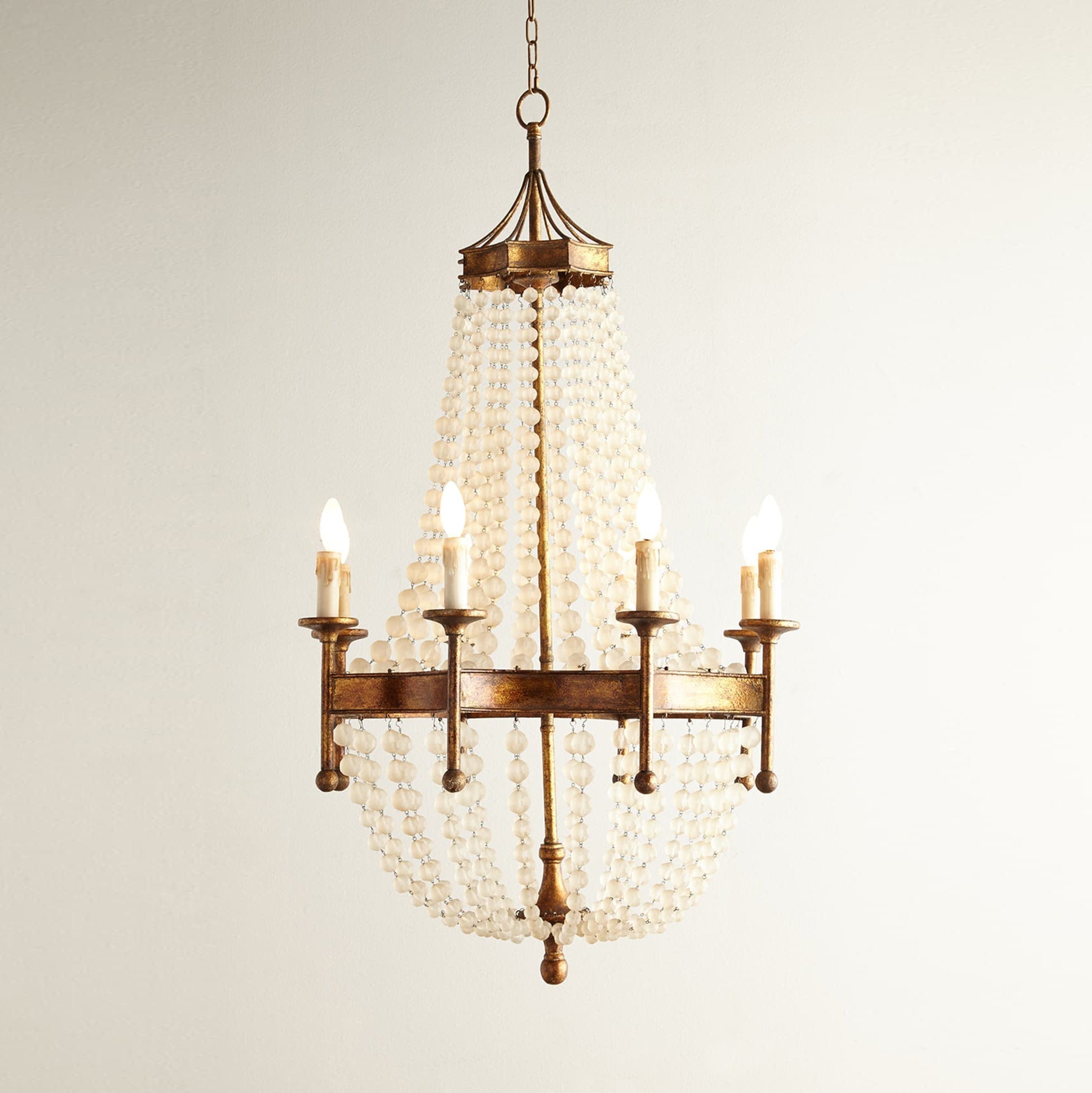 Zavela Postmodern Luxury Bead Crystal Chandelier - Lamp Copper