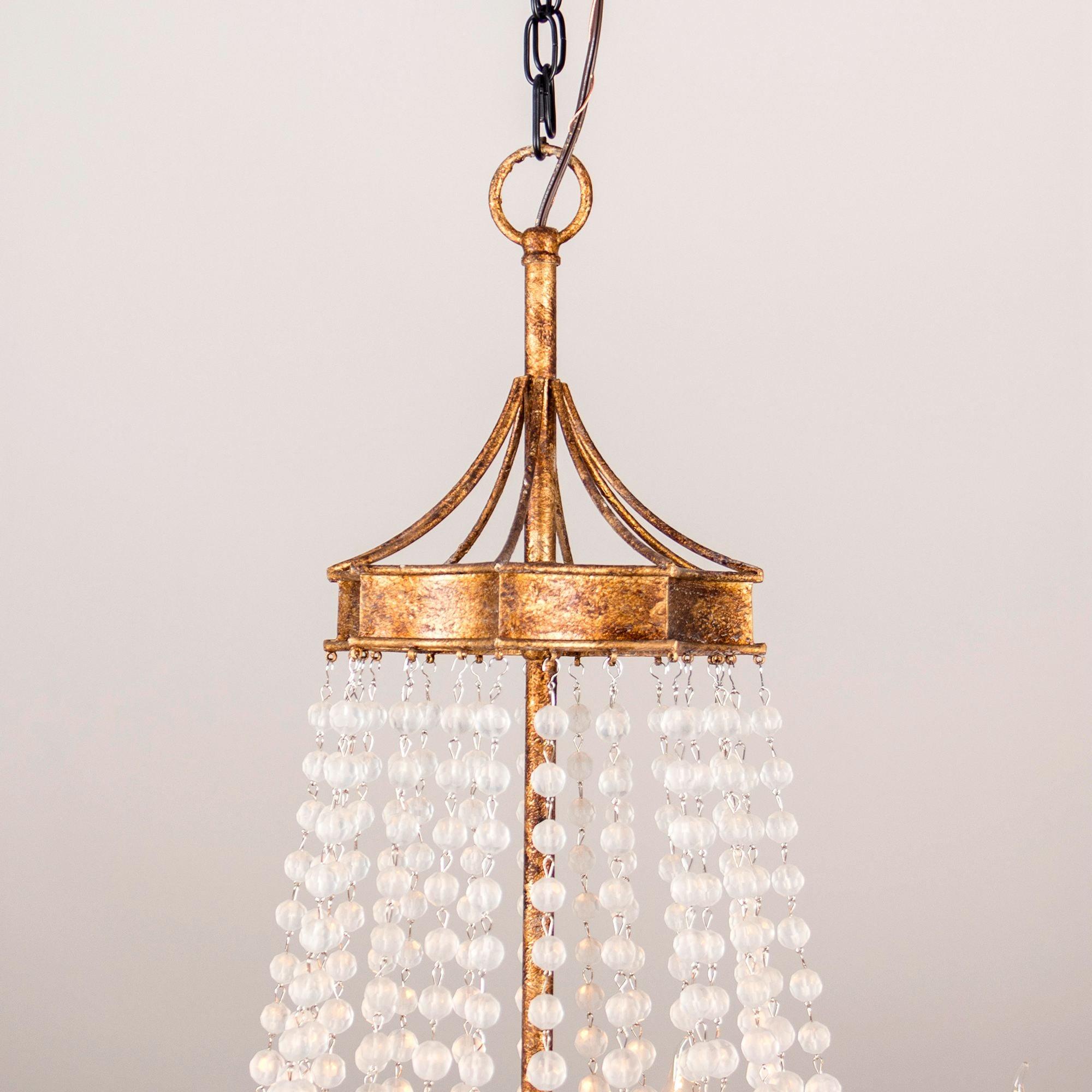 Zavela Postmodern Luxury Bead Crystal Chandelier - Lamp Copper