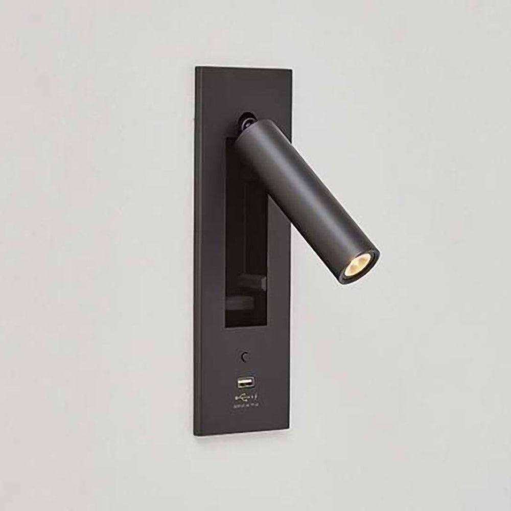 Black Bedside USB Wall Light - Letslighting
