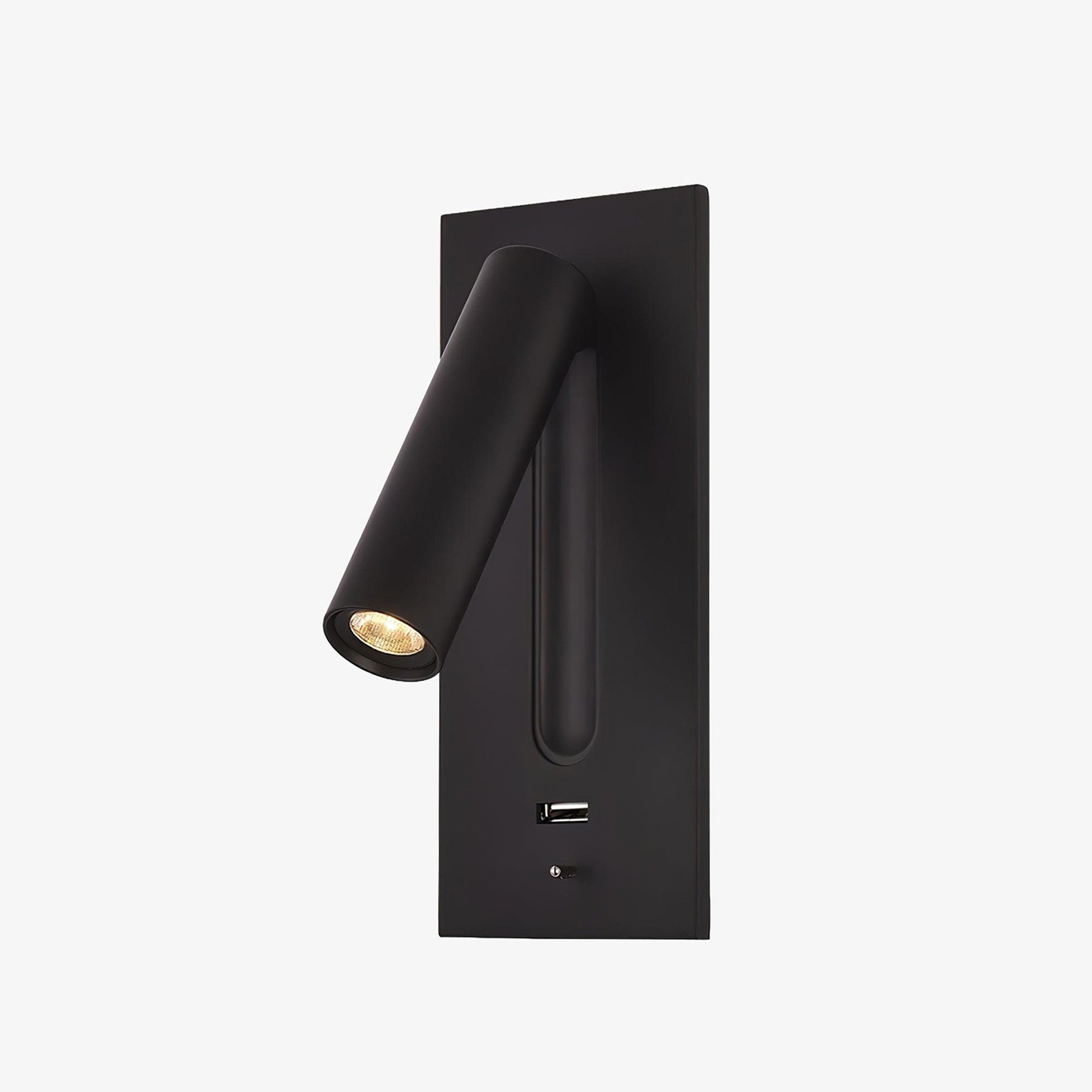 Black Bedside USB Wall Light - Letslighting