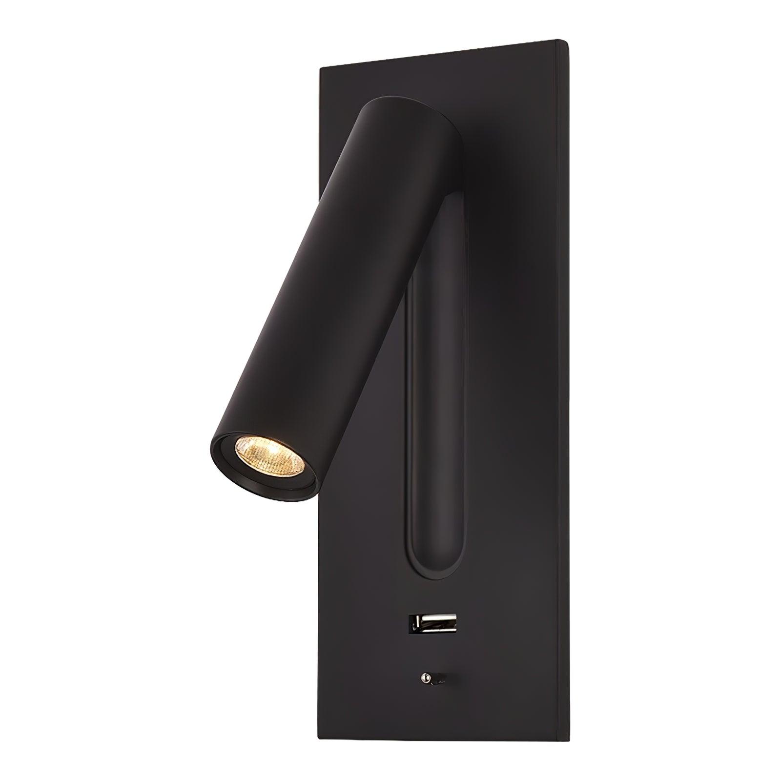 Black Bedside USB Wall Light - Letslighting