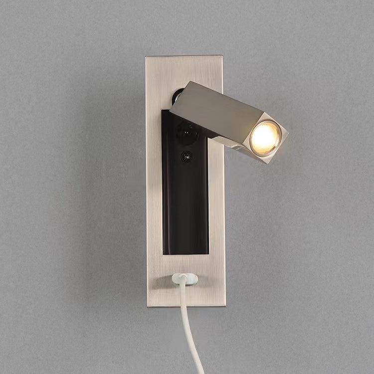Black Bedside USB Wall Light - Letslighting