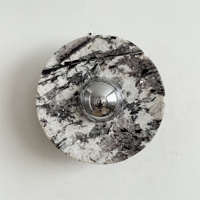 Alba Modern Minimalist Chrome Marble Metal Wall Lamp - Lamp Copper