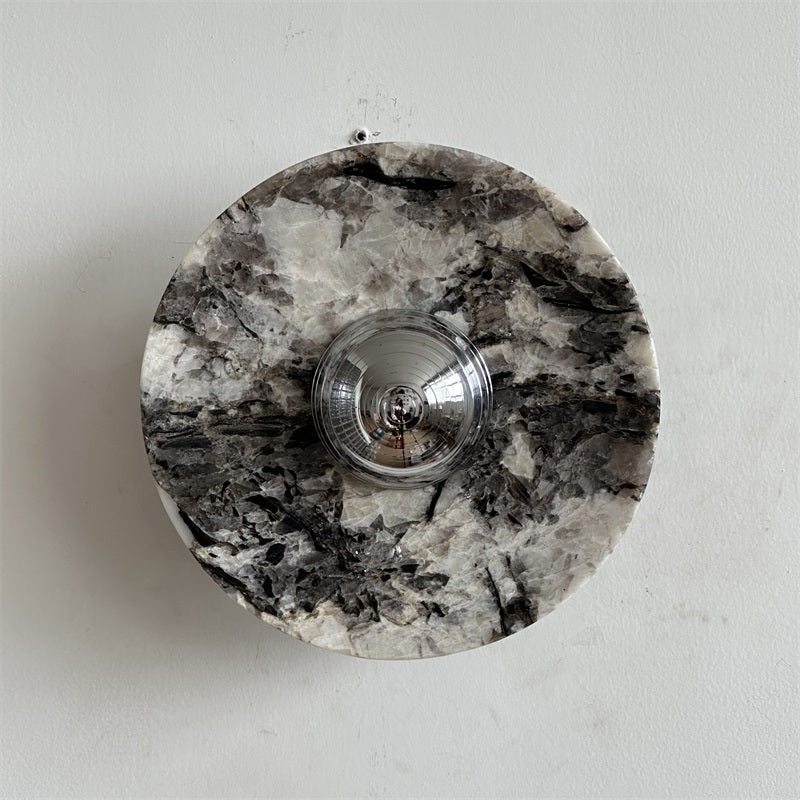 Alba Modern Minimalist Chrome Marble Metal Wall Lamp - Lamp Copper