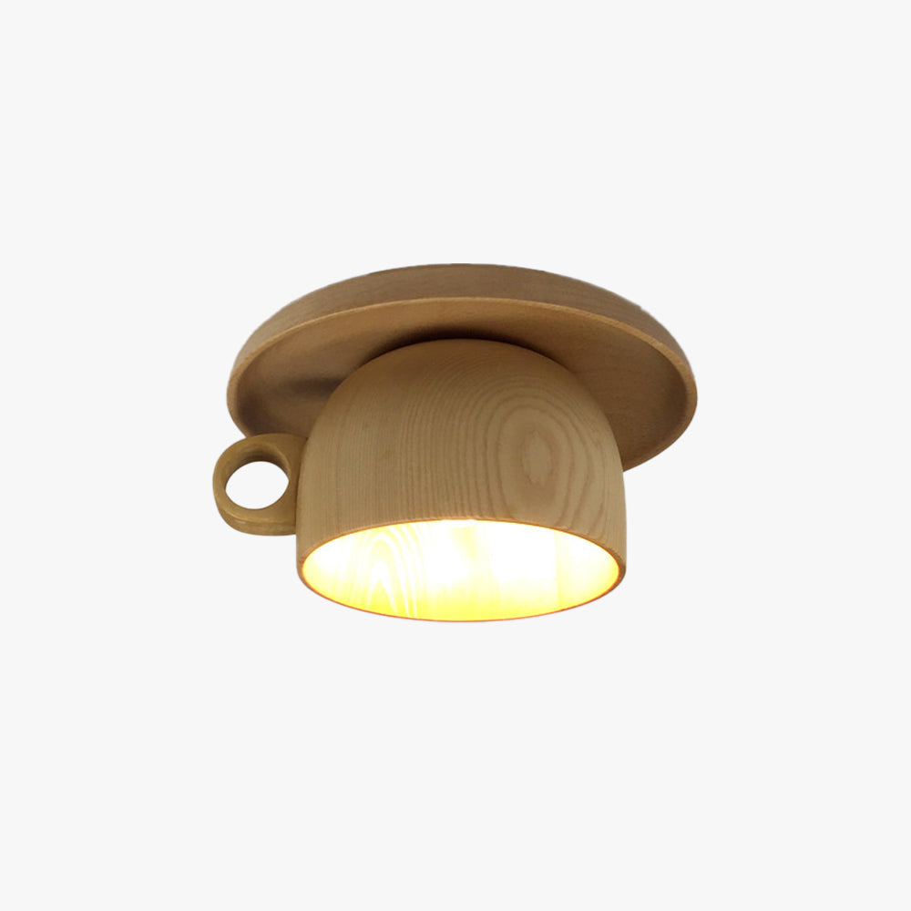 Arisha Modern Madera Taza Plafón Lámpara de Techo Dormitorio