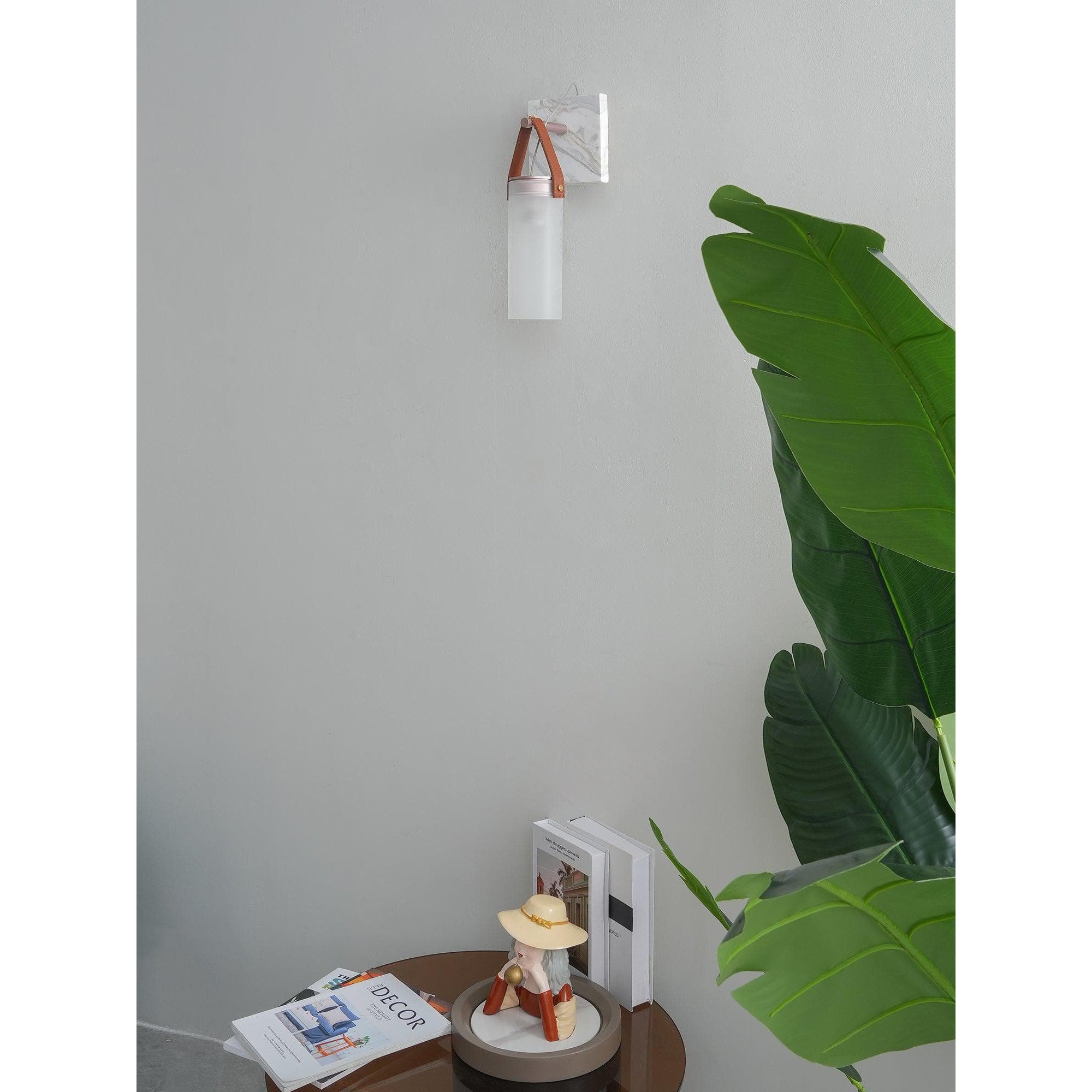 Zerinen Modern Minimalist Marble Glass Wall Lamp - Lamp Copper