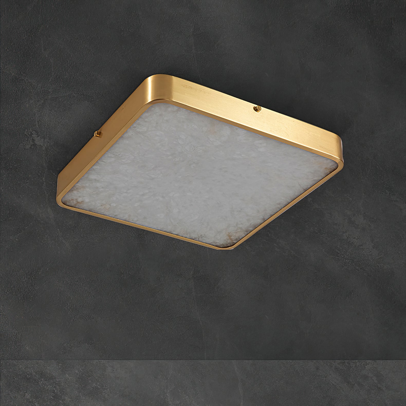 Uzoror Modern Minimalist Recessed Alabaster Ceiling Light - Lamp Copper