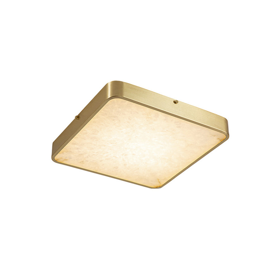 Uzoror Modern Minimalist Recessed Alabaster Ceiling Light - Lamp Copper