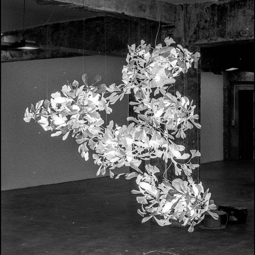 Eurzoris Gingko Metal Leaf Chandelier - Letslighting