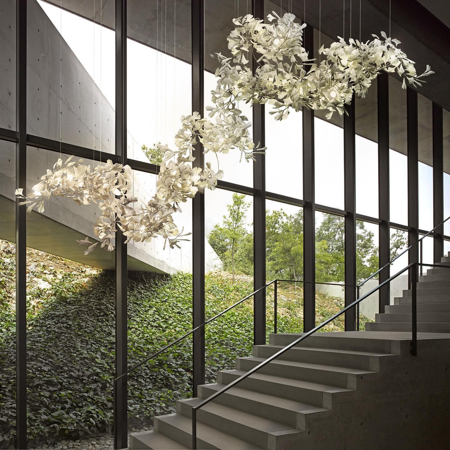 Eurzoris Gingko Metal Leaf Chandelier - Letslighting