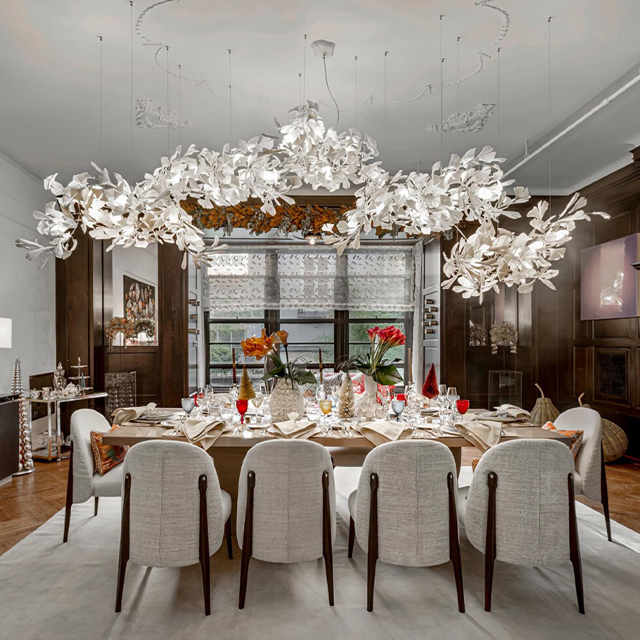 Vashayra Floral Capiz Shell Chandelier - Letslighting