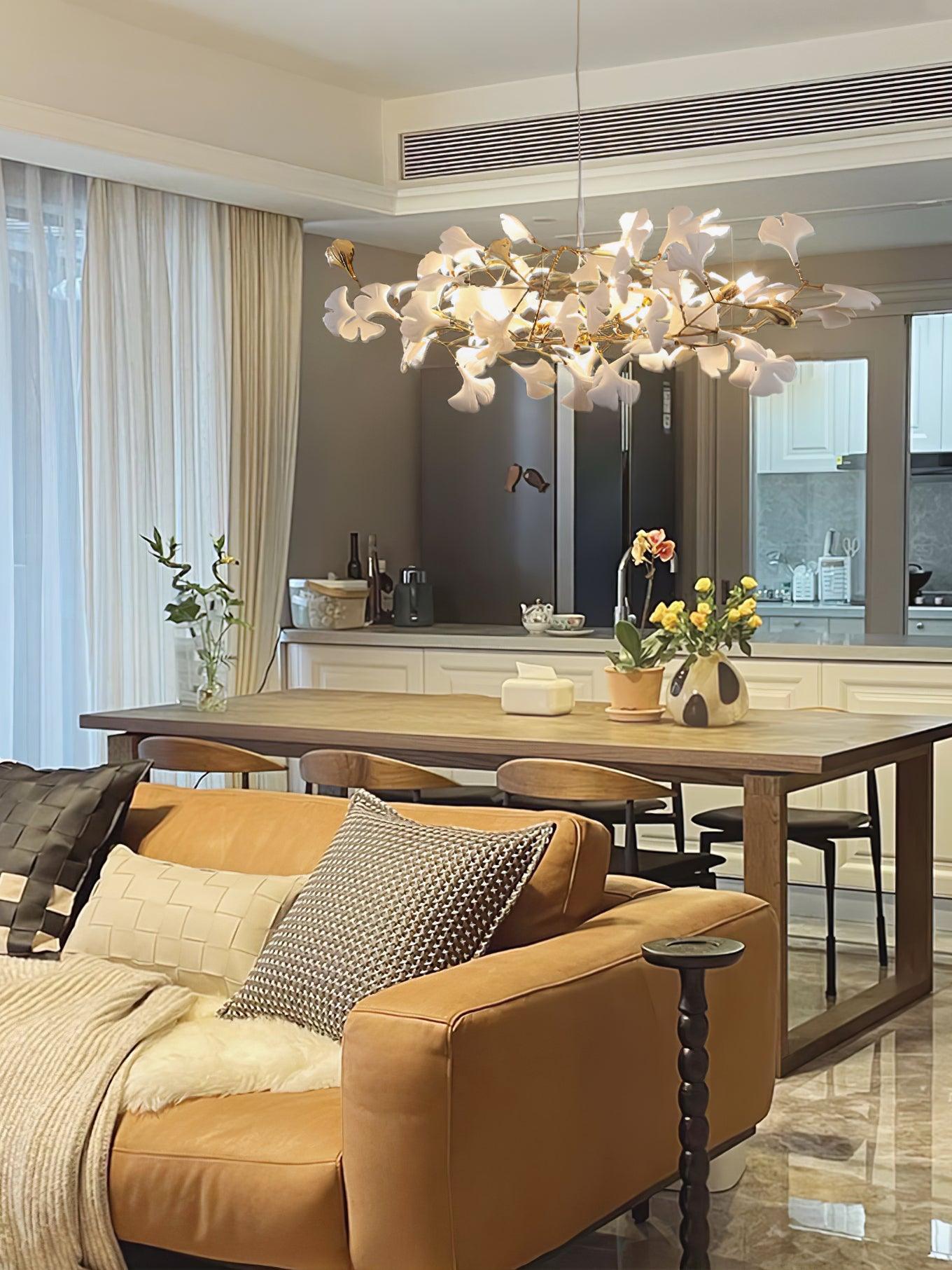 Vashayra Floral Capiz Shell Chandelier - Letslighting