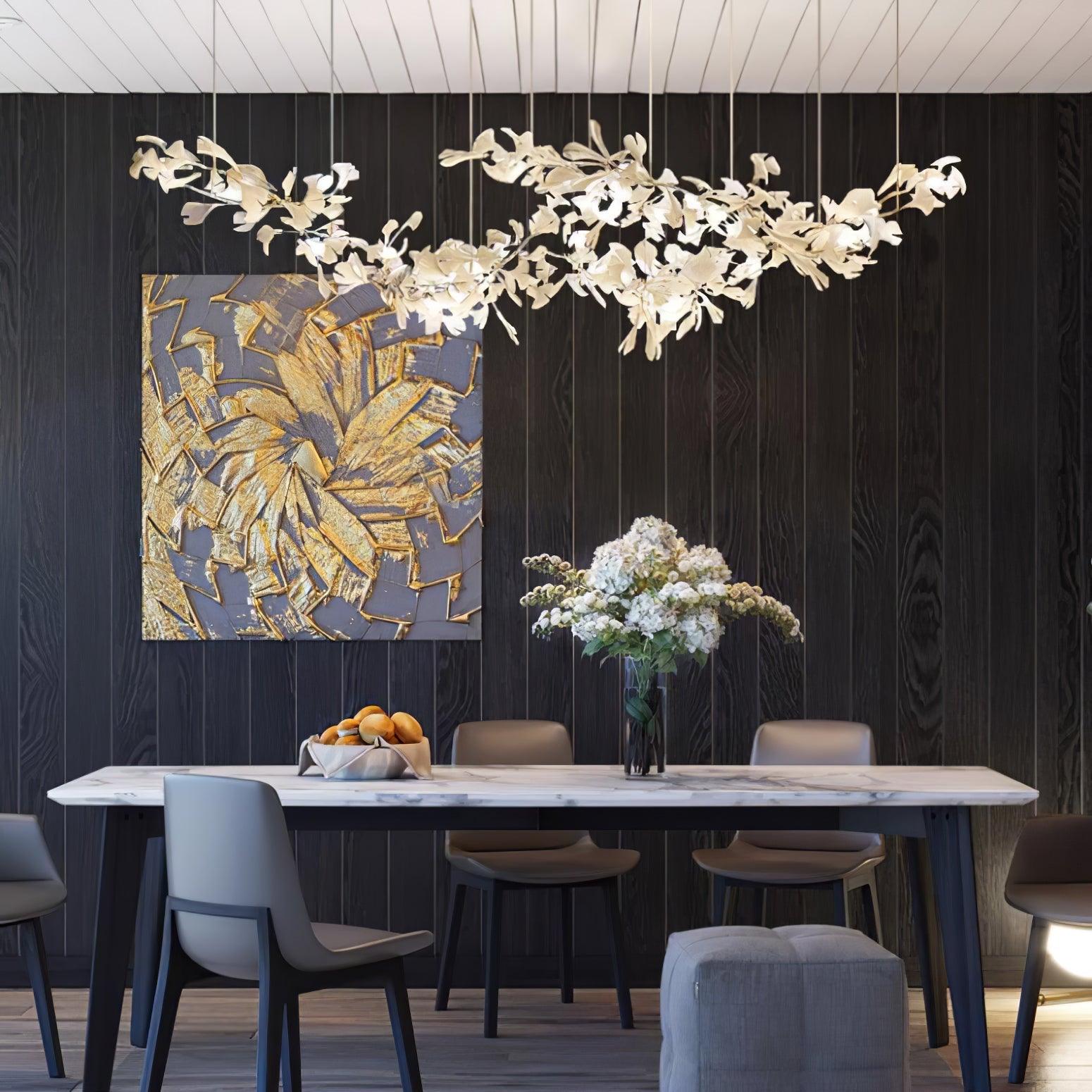 Elorus Double Layer Combination Gingko Chandelier - Letslighting