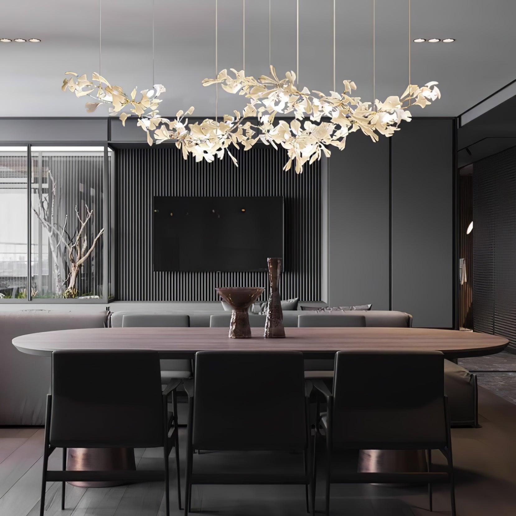 Elorus Double Layer Combination Gingko Chandelier - Letslighting