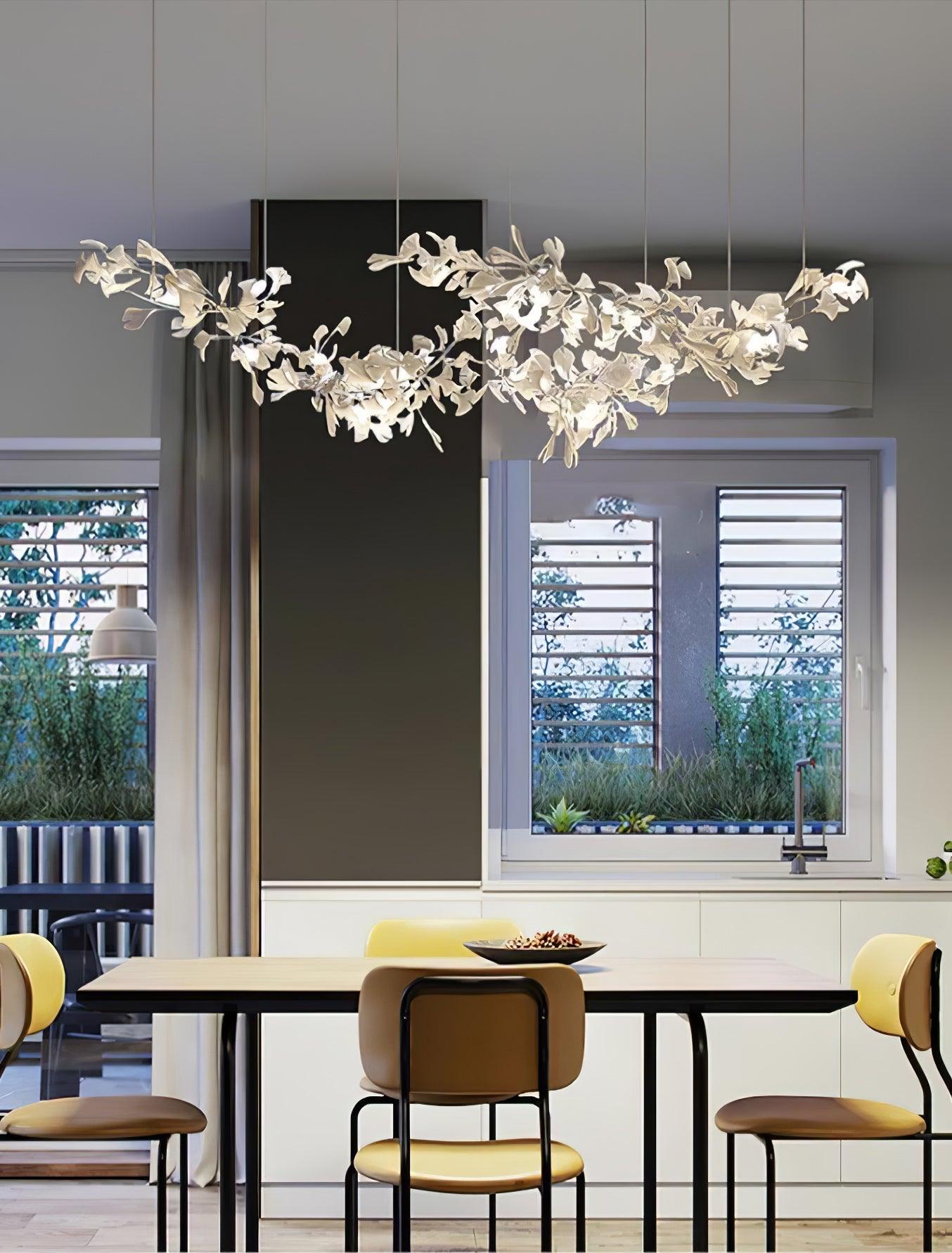Elorus Double Layer Combination Gingko Chandelier - Letslighting
