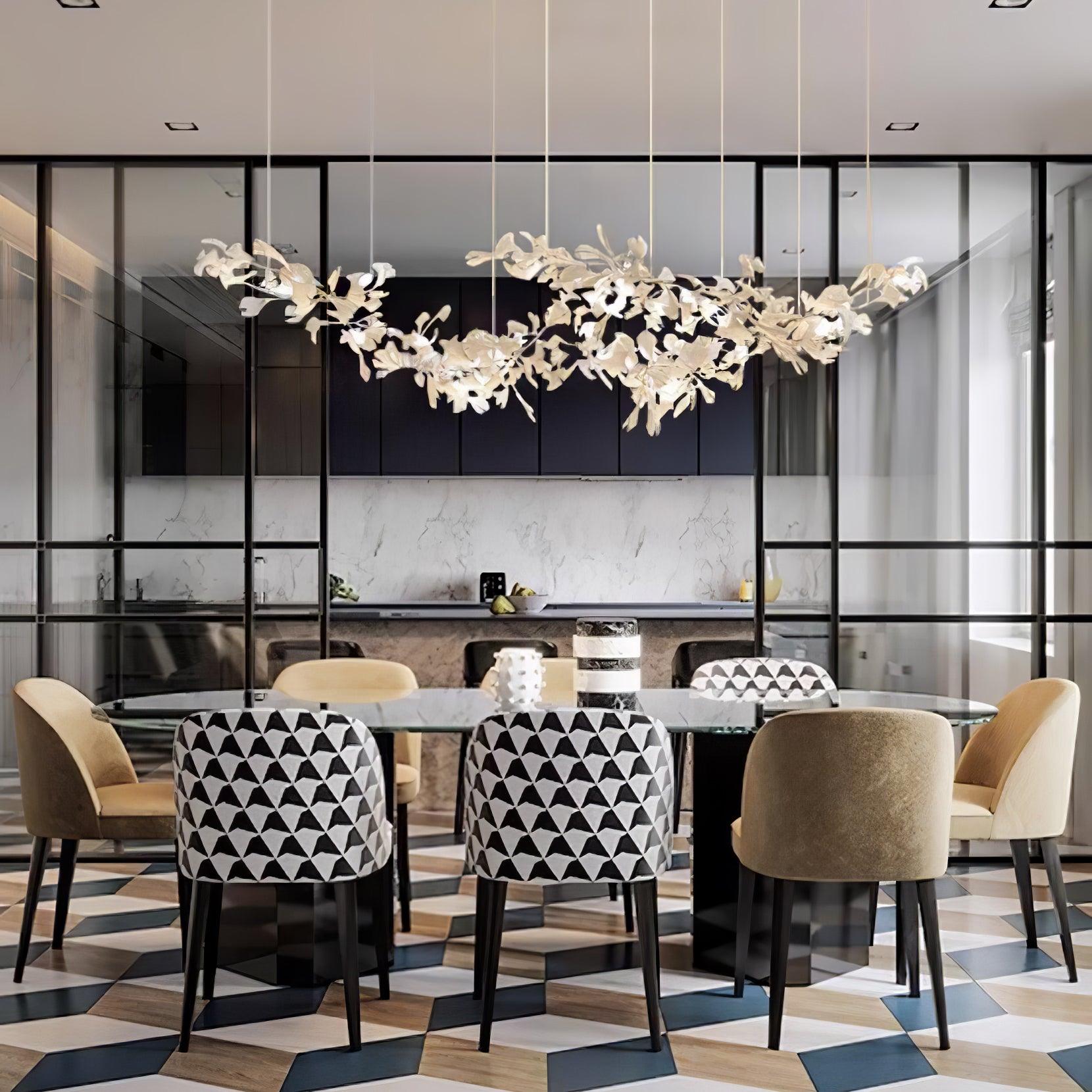 Elorus Double Layer Combination Gingko Chandelier - Letslighting