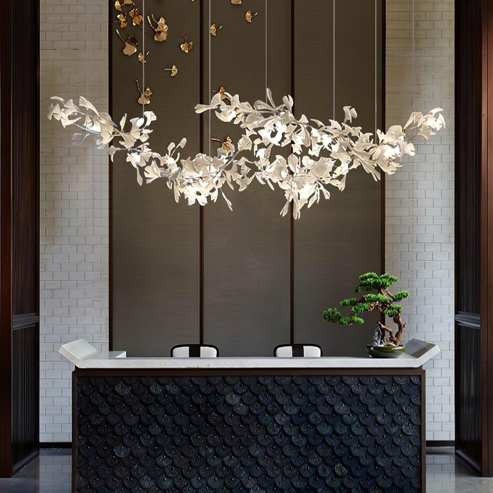 Elorus Double Layer Combination Gingko Chandelier - Letslighting