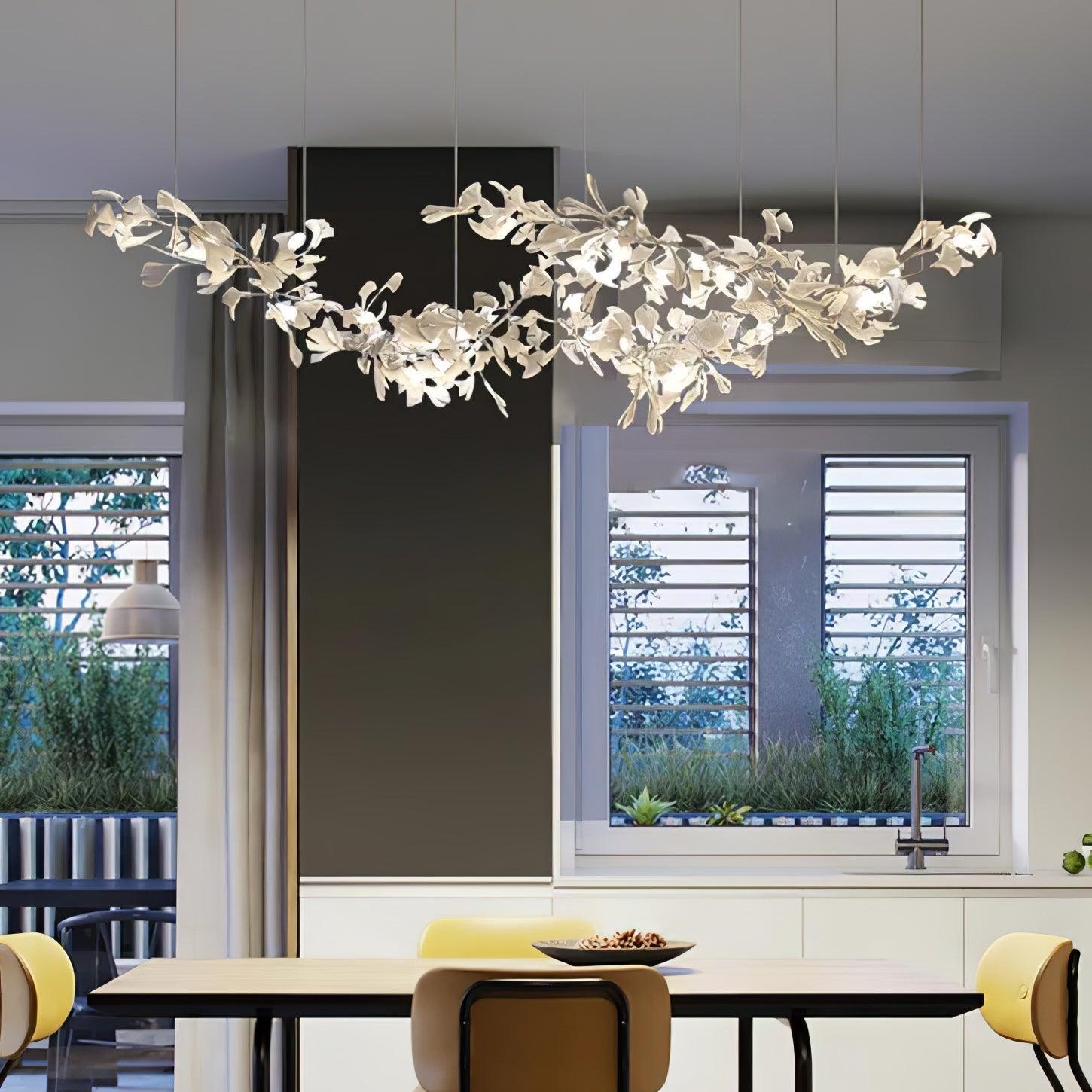 Elorus Double Layer Combination Gingko Chandelier - Letslighting