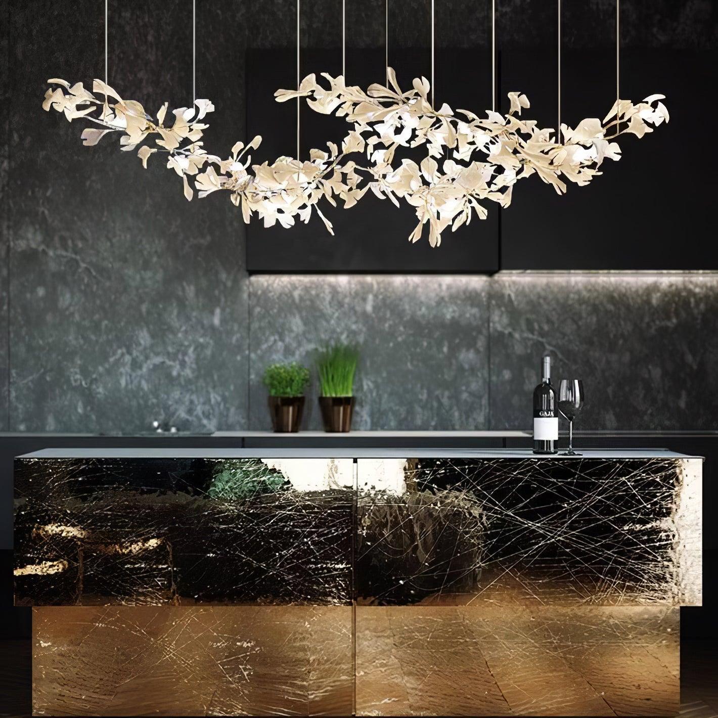 Elorus Double Layer Combination Gingko Chandelier - Letslighting
