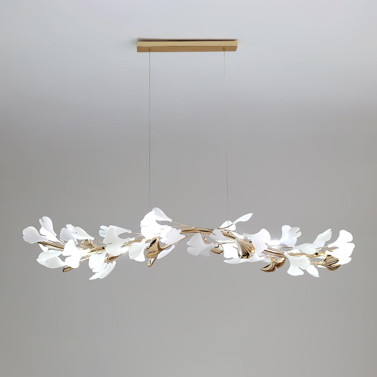 Ovyneth Postmodern Luxury Gingko Metal Ceramics Chandelier - Letslighting