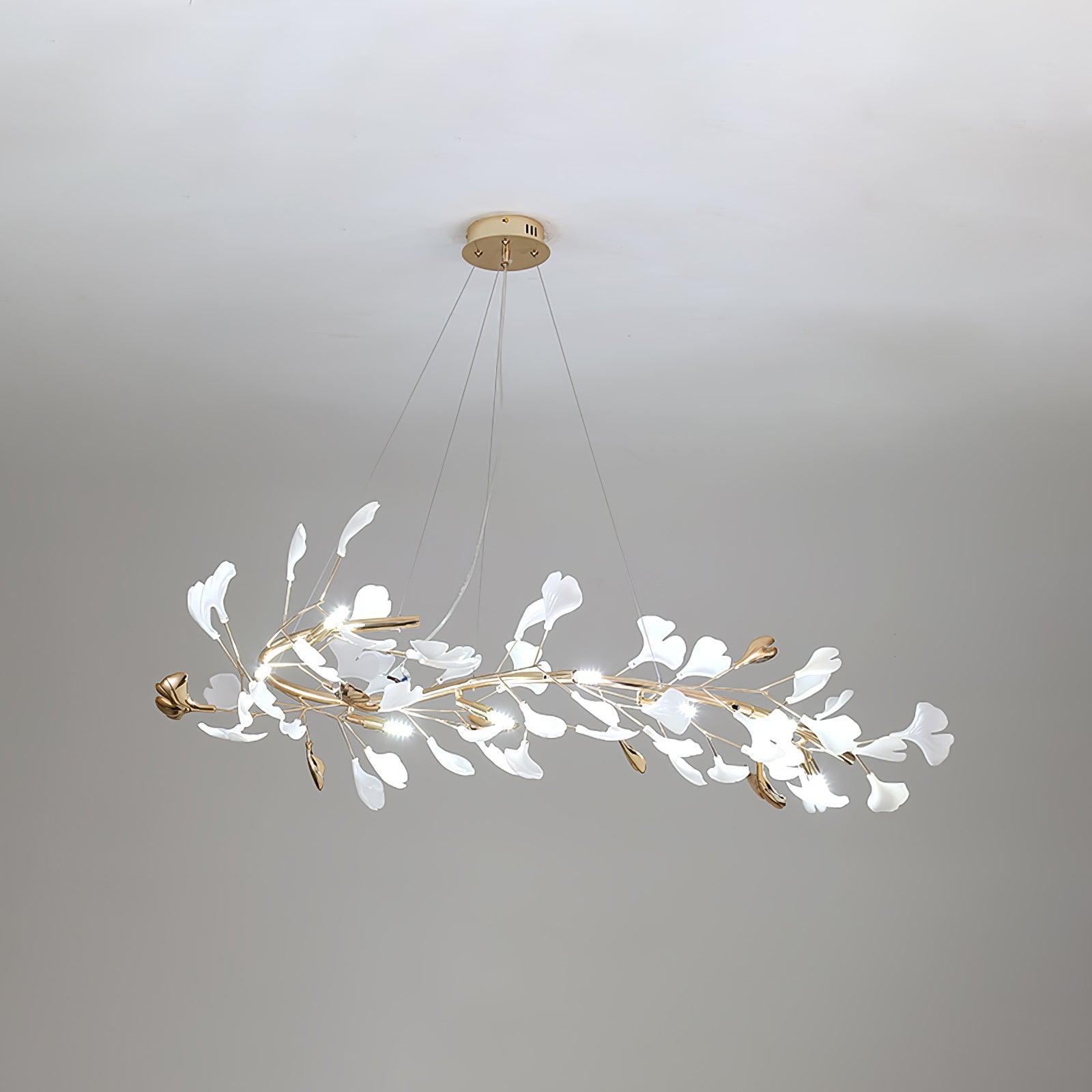 Ovyneth Postmodern Luxury Gingko Metal Ceramics Chandelier - Letslighting