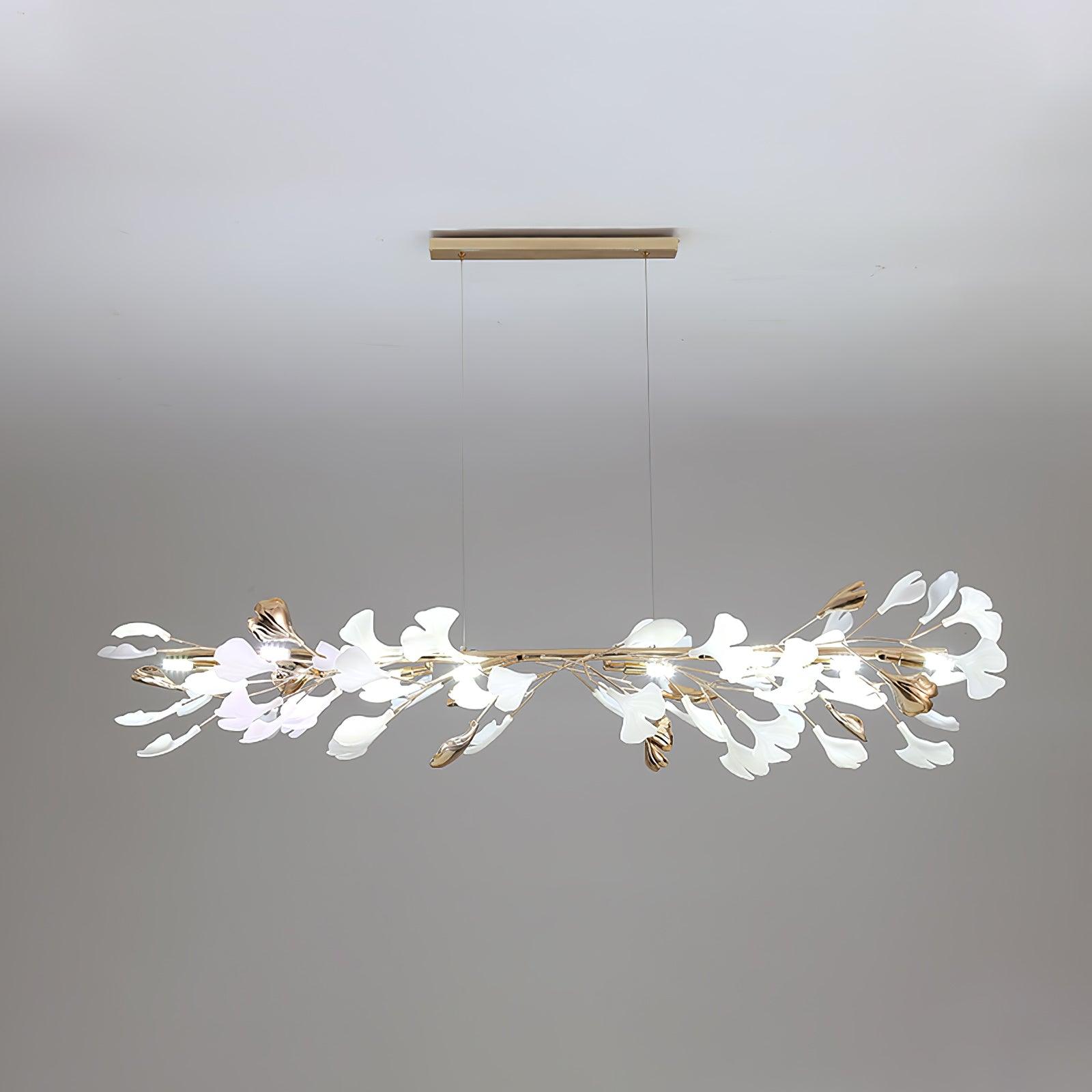 Ovyneth Postmodern Luxury Gingko Metal Ceramics Chandelier - Letslighting