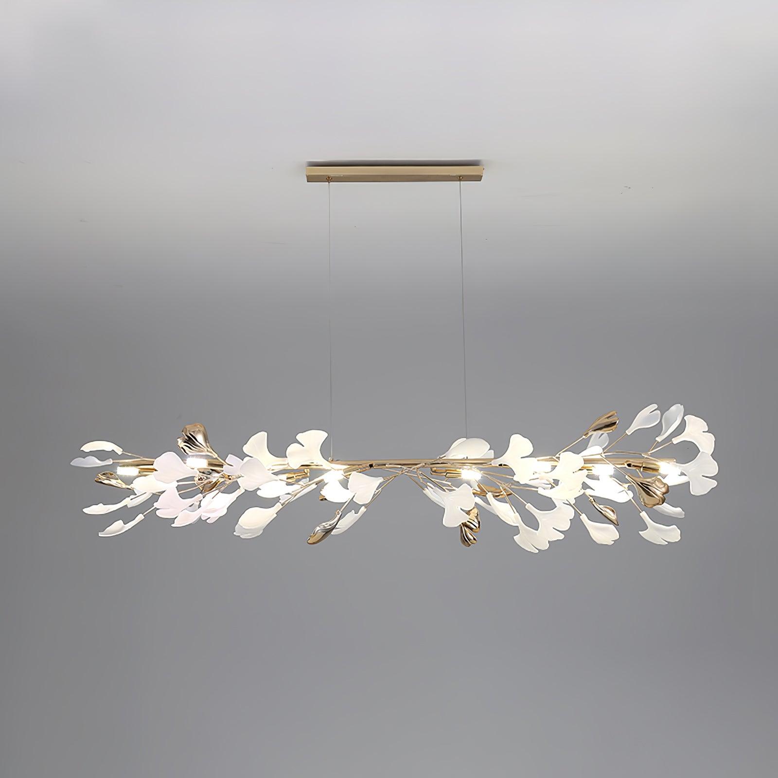 Ovyneth Postmodern Luxury Gingko Metal Ceramics Chandelier - Letslighting