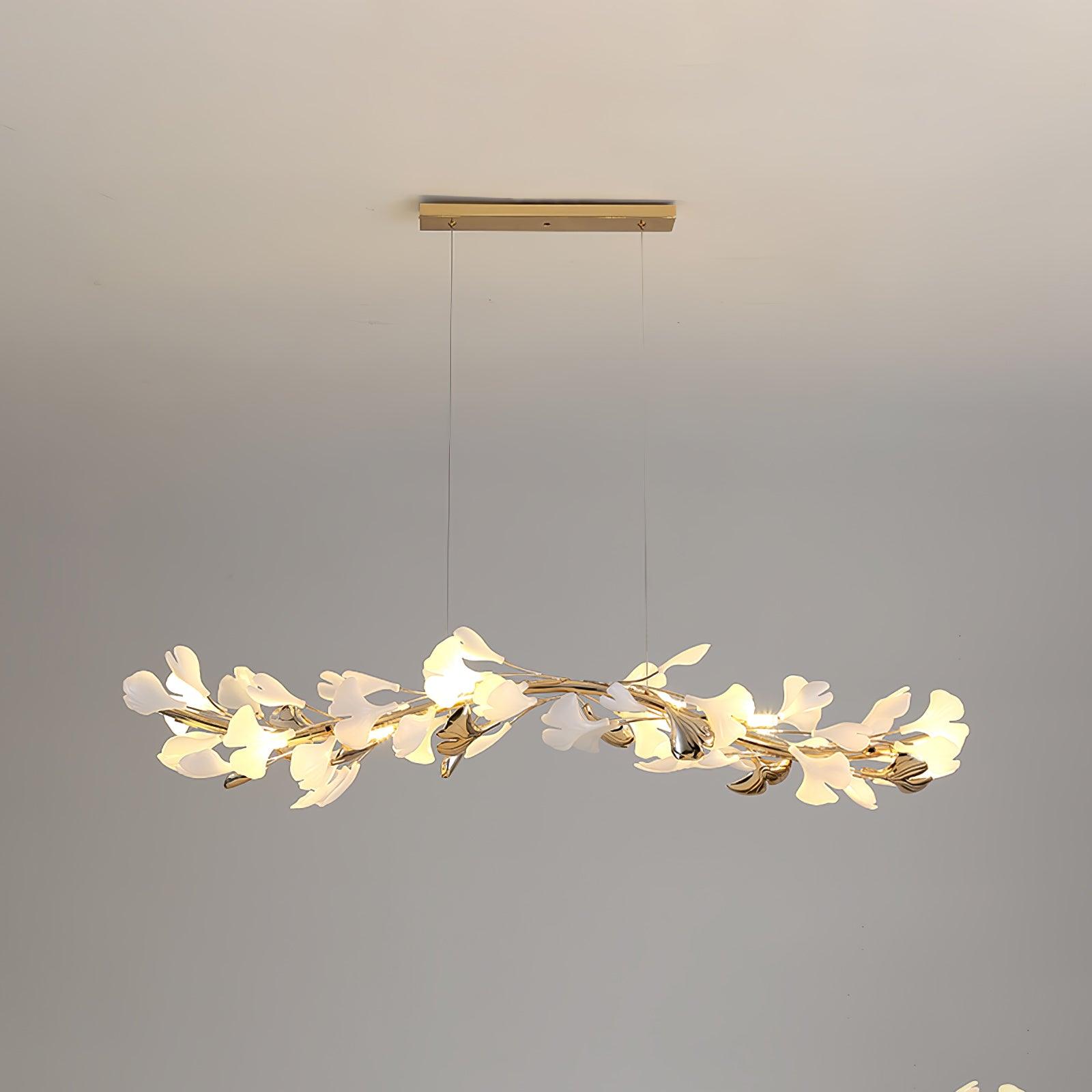 Ovyneth Postmodern Luxury Gingko Metal Ceramics Chandelier - Letslighting