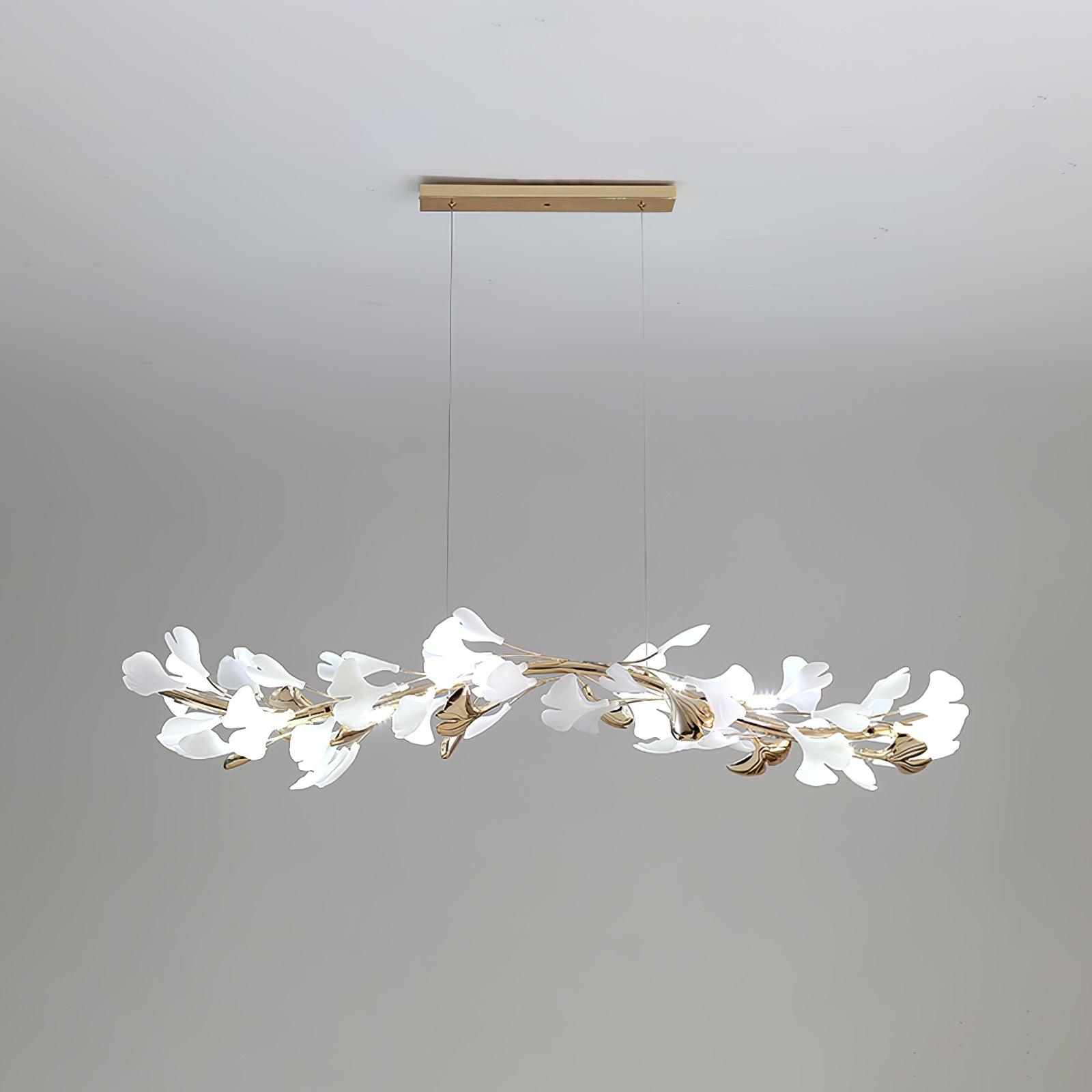 Ovyneth Postmodern Luxury Gingko Metal Ceramics Chandelier - Letslighting