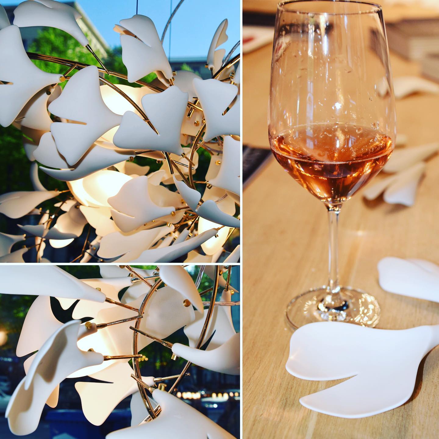 Eurzoris Gingko Metal Leaf Chandelier - Letslighting