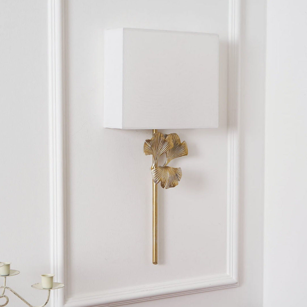 Silva Lámpara de Pared Hoja de Ginkgo