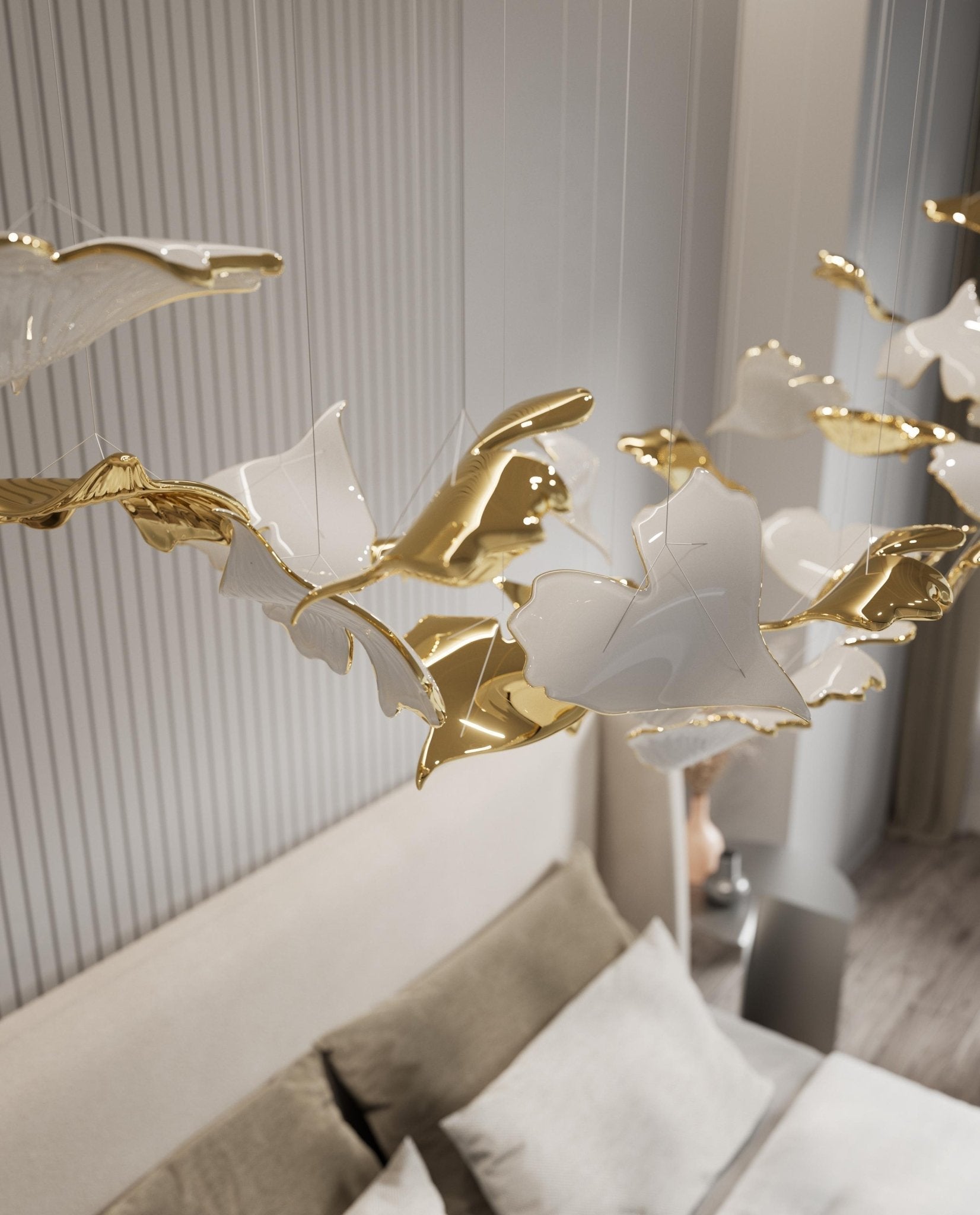 Ucareth Metal Leaf Pendant Light - Letslighting