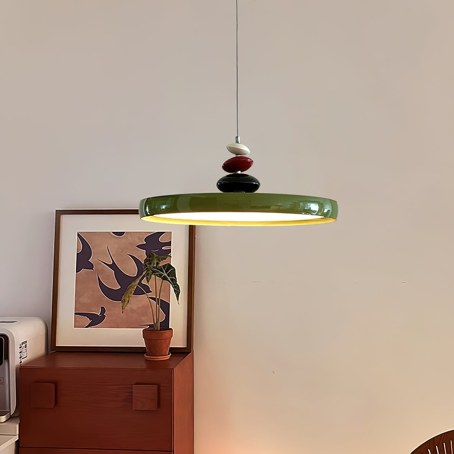 Pendant Lamp Metal and Acrylic Round Shade Decorative Modern - Letslighting