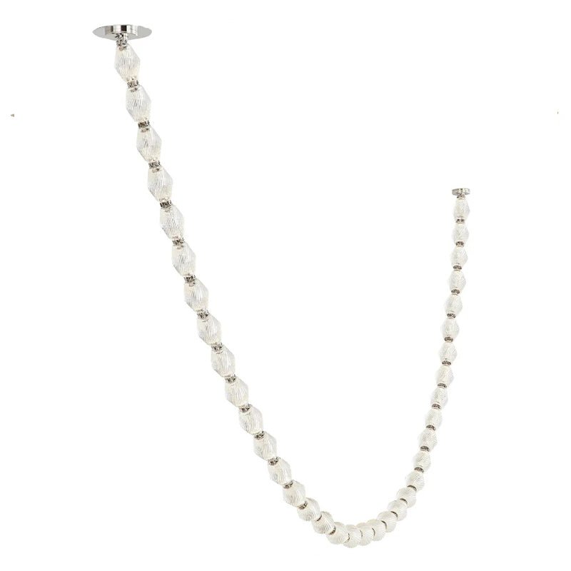 Pearlene Beaded Metal Chandelier - Letslighting