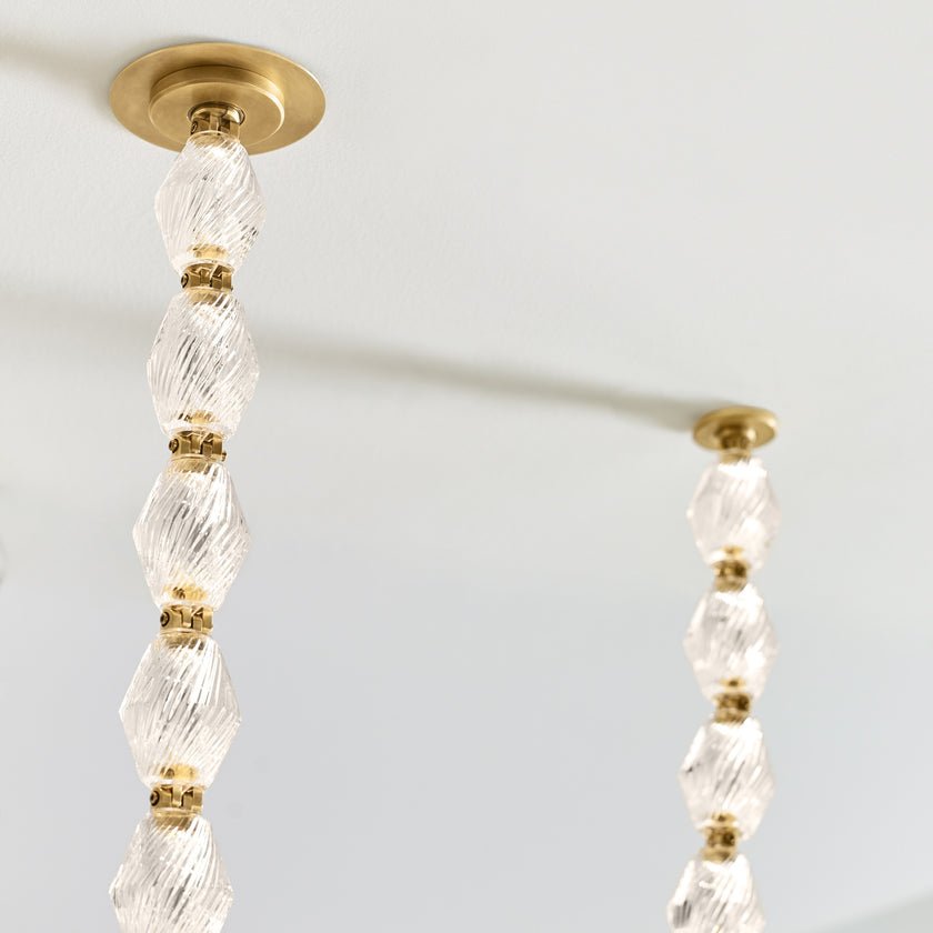 Pearlene Beaded Metal Chandelier - Letslighting