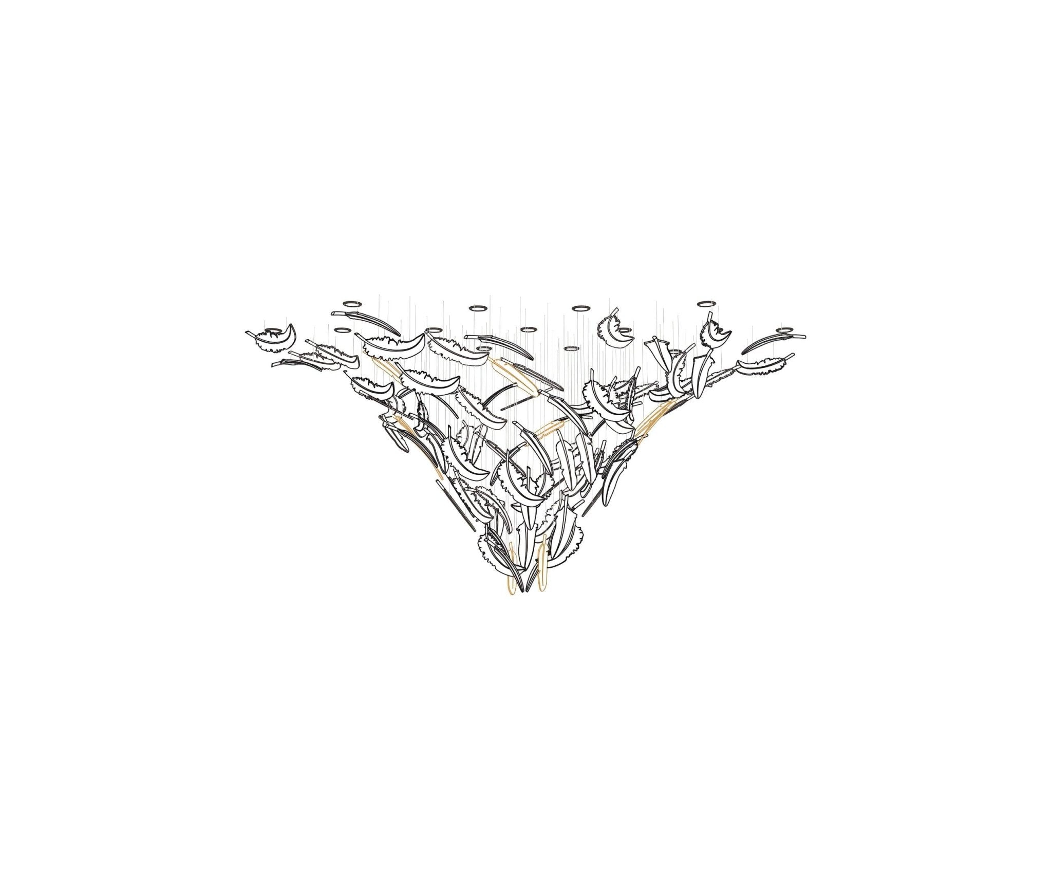 Aetherial Glass Leaf Chandelier - Letslighting