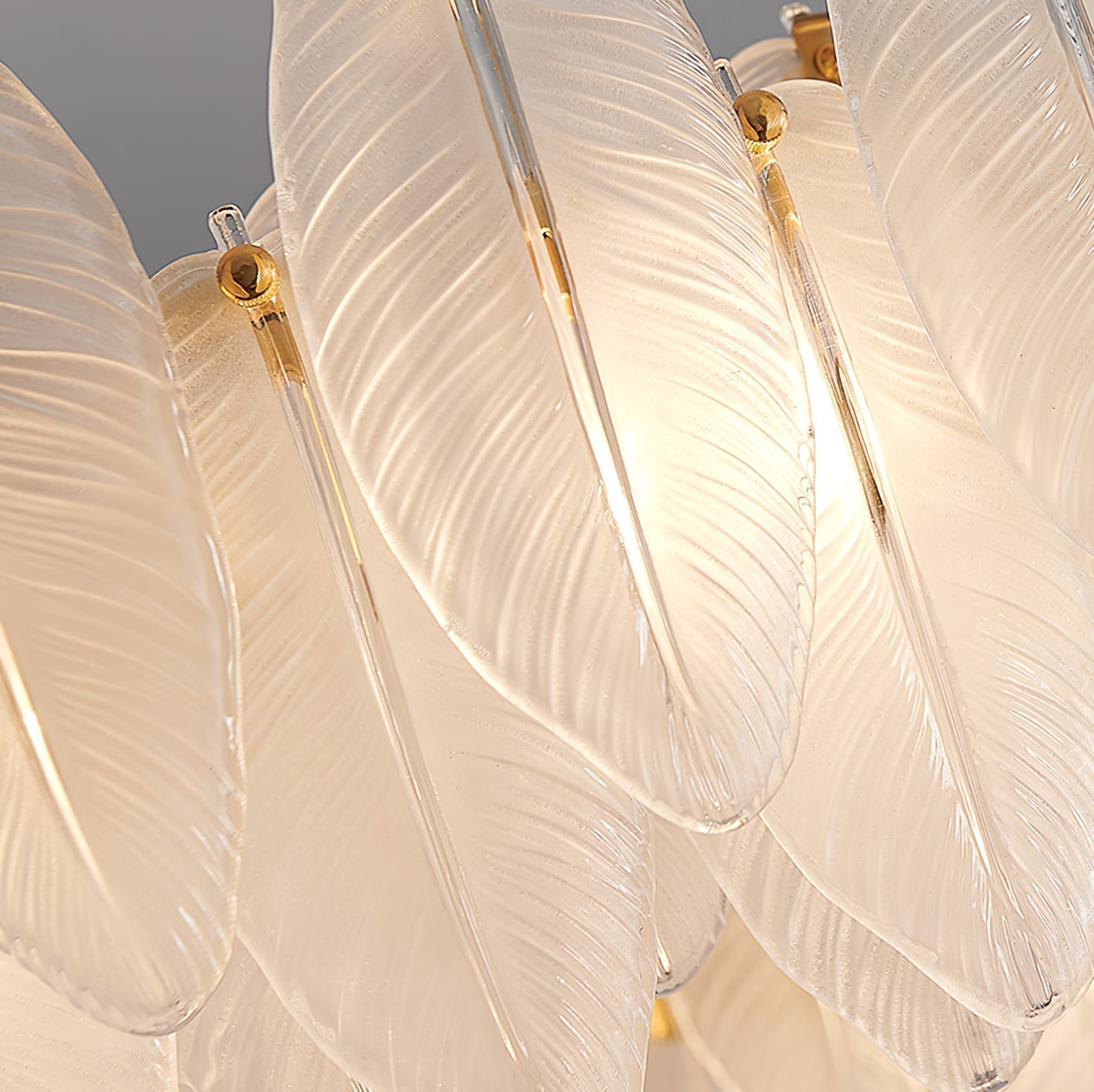 Glass Feather Chandelier - Letslighting