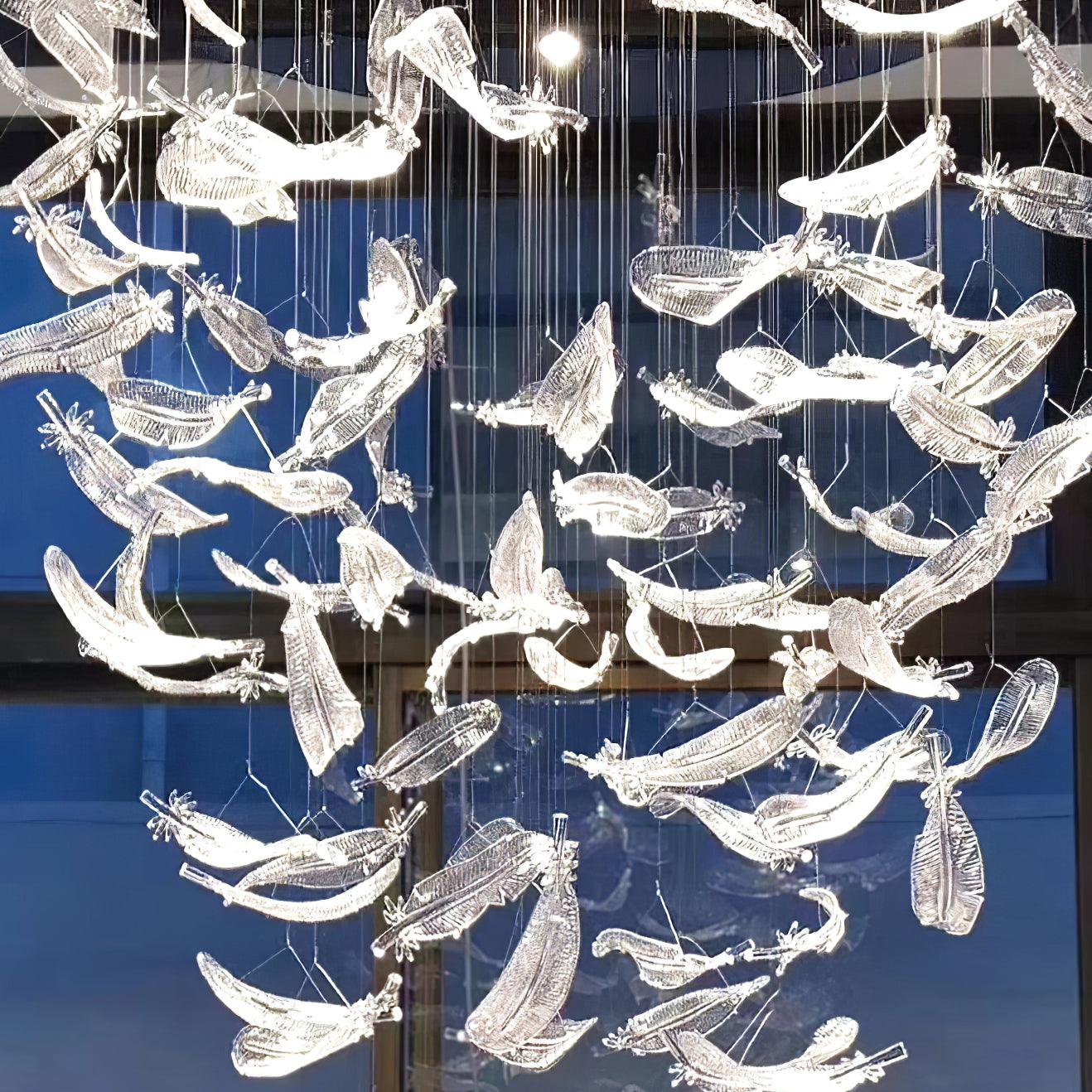 Aetherial Glass Leaf Chandelier - Letslighting