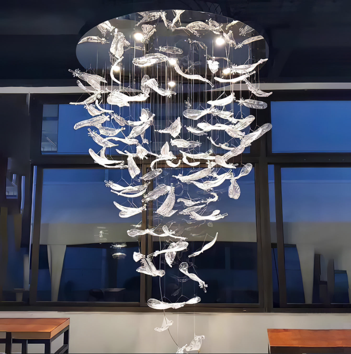 Aetherial Glass Leaf Chandelier - Letslighting