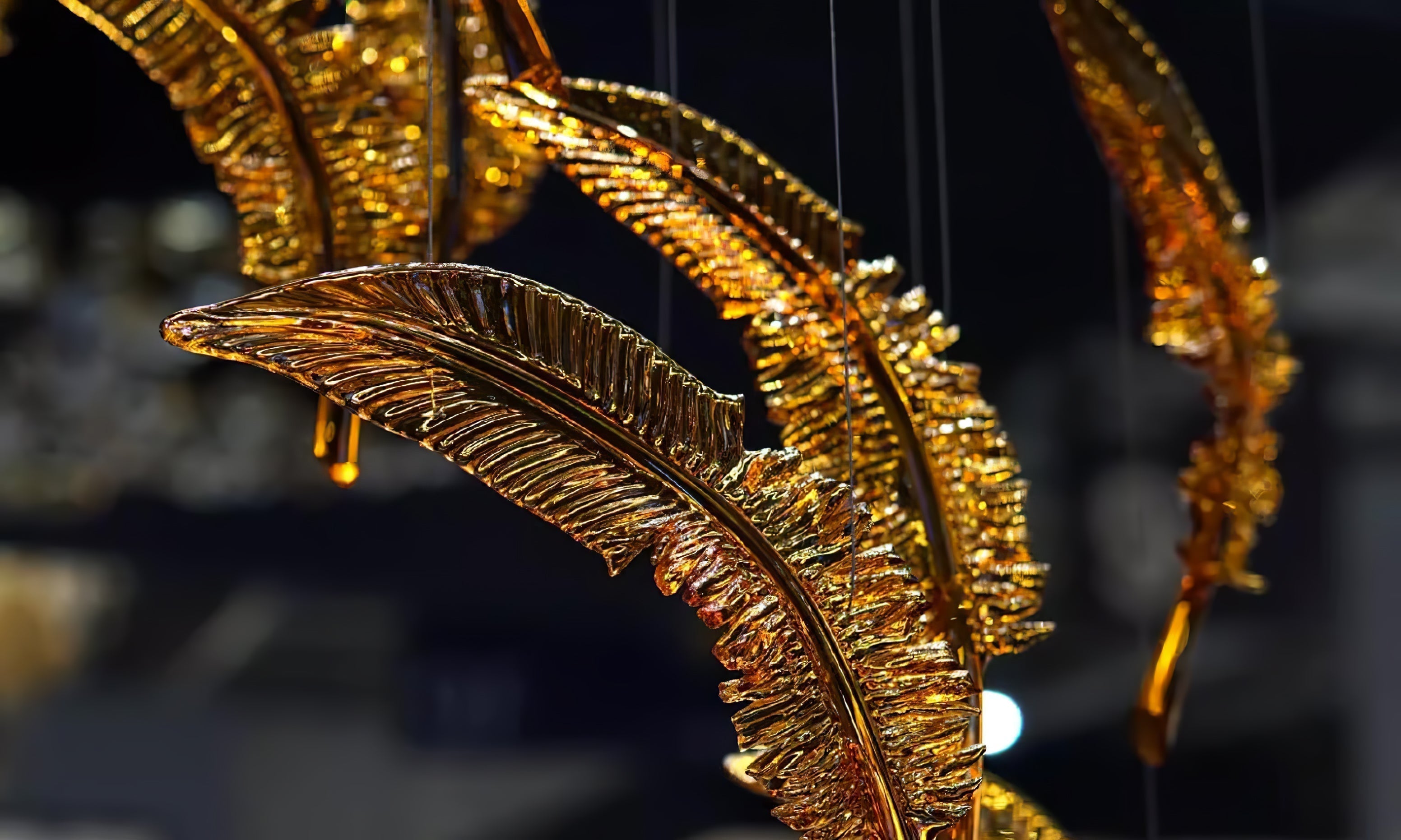 Aetherial Glass Leaf Chandelier - Letslighting