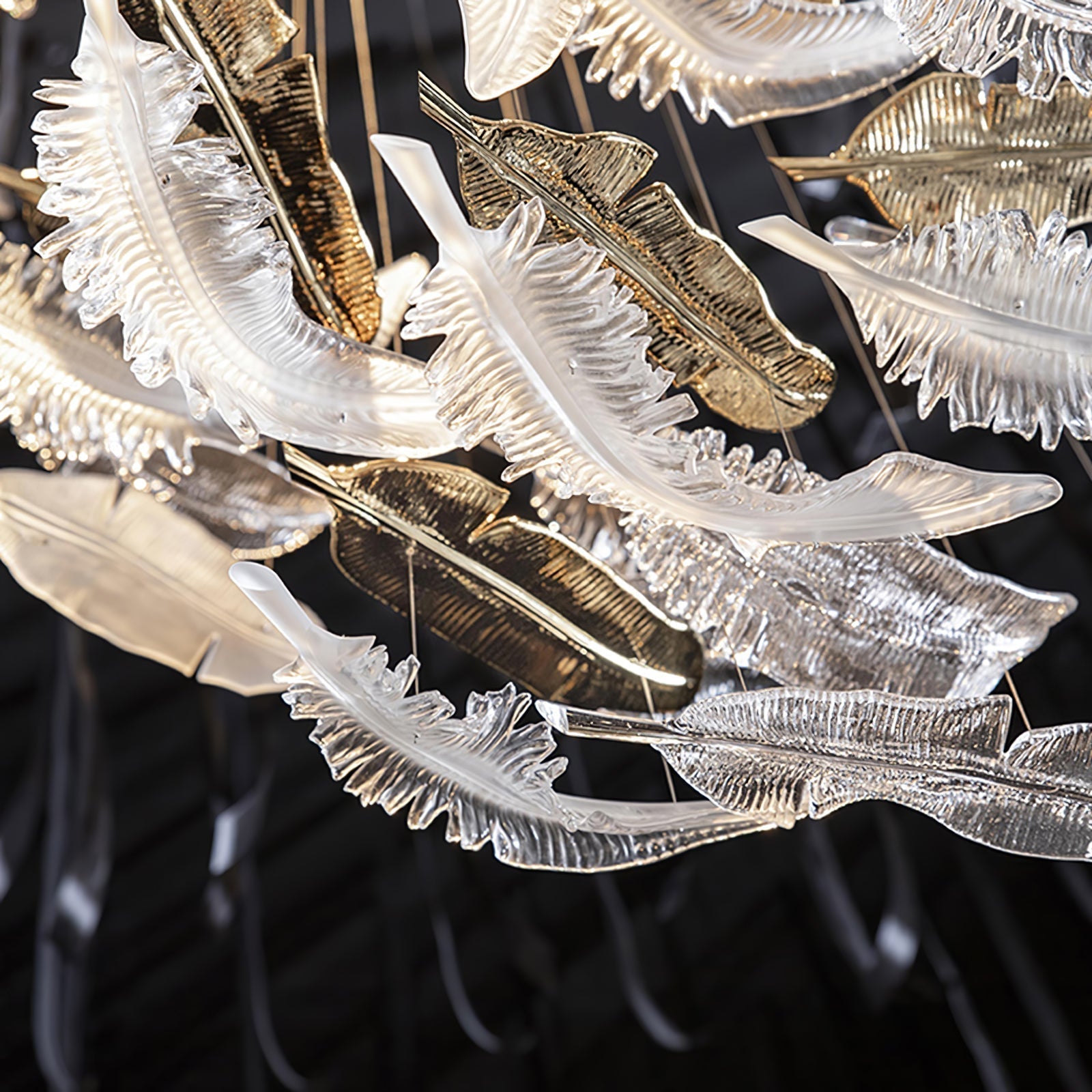 Aetherial Glass Leaf Chandelier - Letslighting