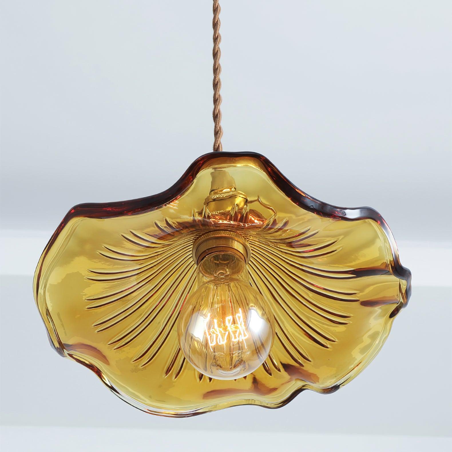 Glass Hibiscus Flower Pendant Light - Letslighting