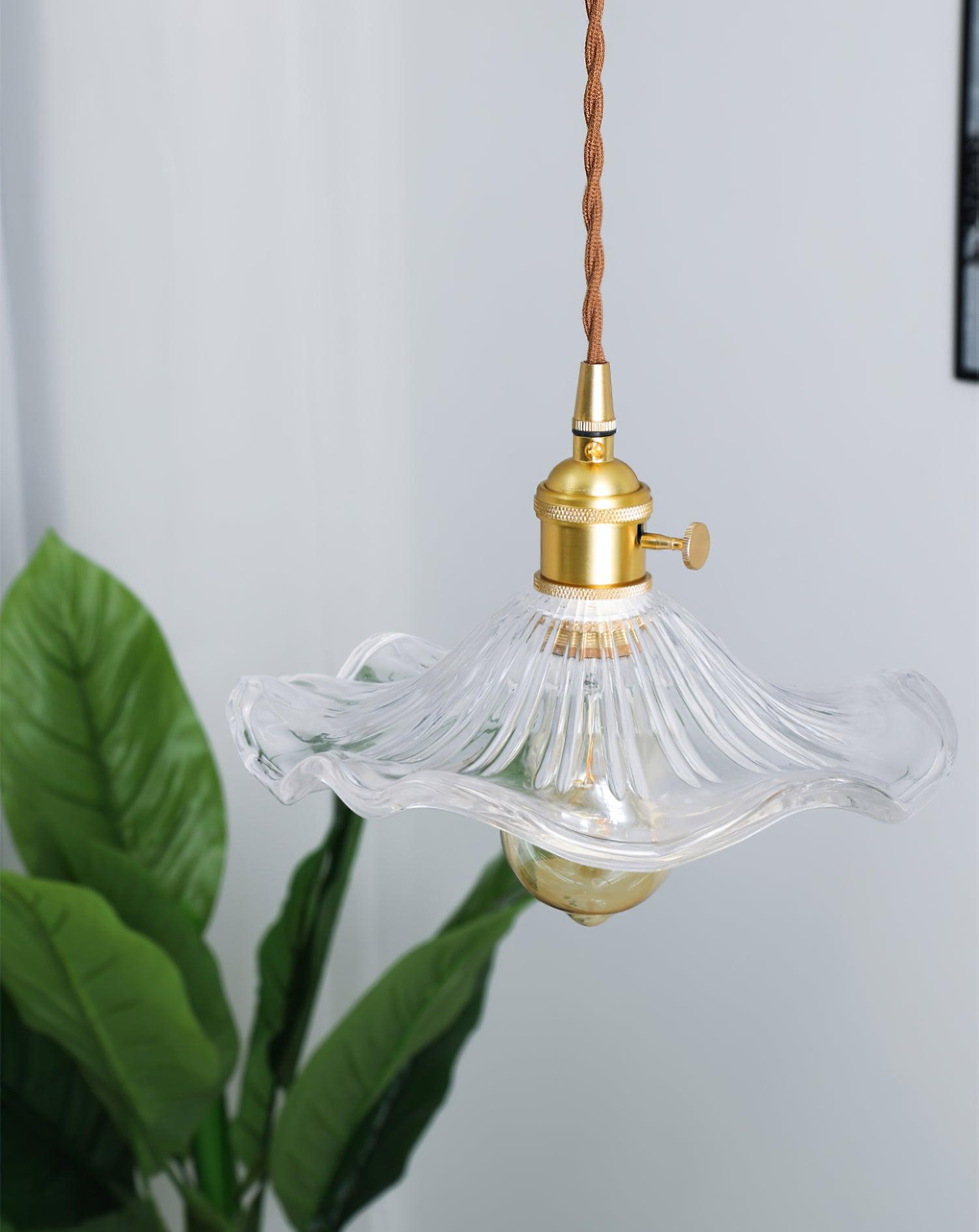 Glass Hibiscus Flower Pendant Light - Letslighting