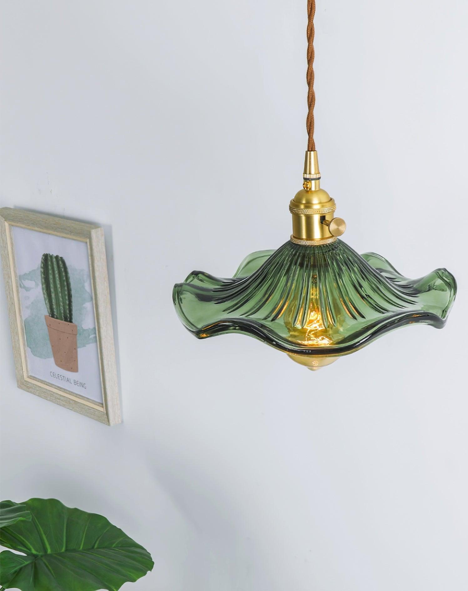Glass Hibiscus Flower Pendant Light - Letslighting