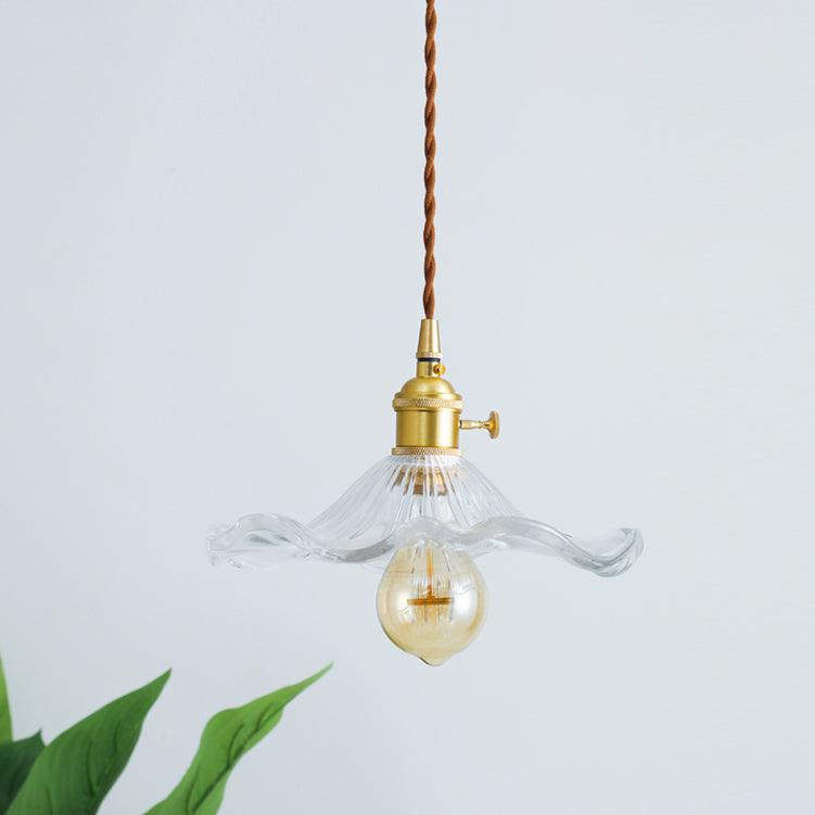 Glass Hibiscus Flower Pendant Light - Letslighting